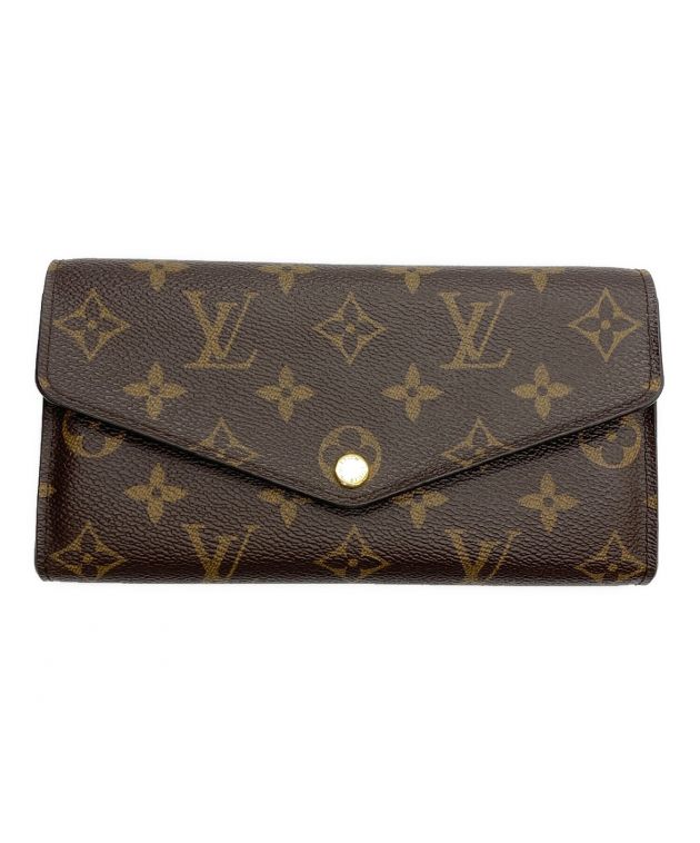 中古・古着通販】LOUIS VUITTON (ルイ ヴィトン) 長財布 ポルトフォイユ・サラ イニシャル入り ブラウン｜ブランド・古着通販  トレファク公式【TREFAC FASHION】スマホサイト