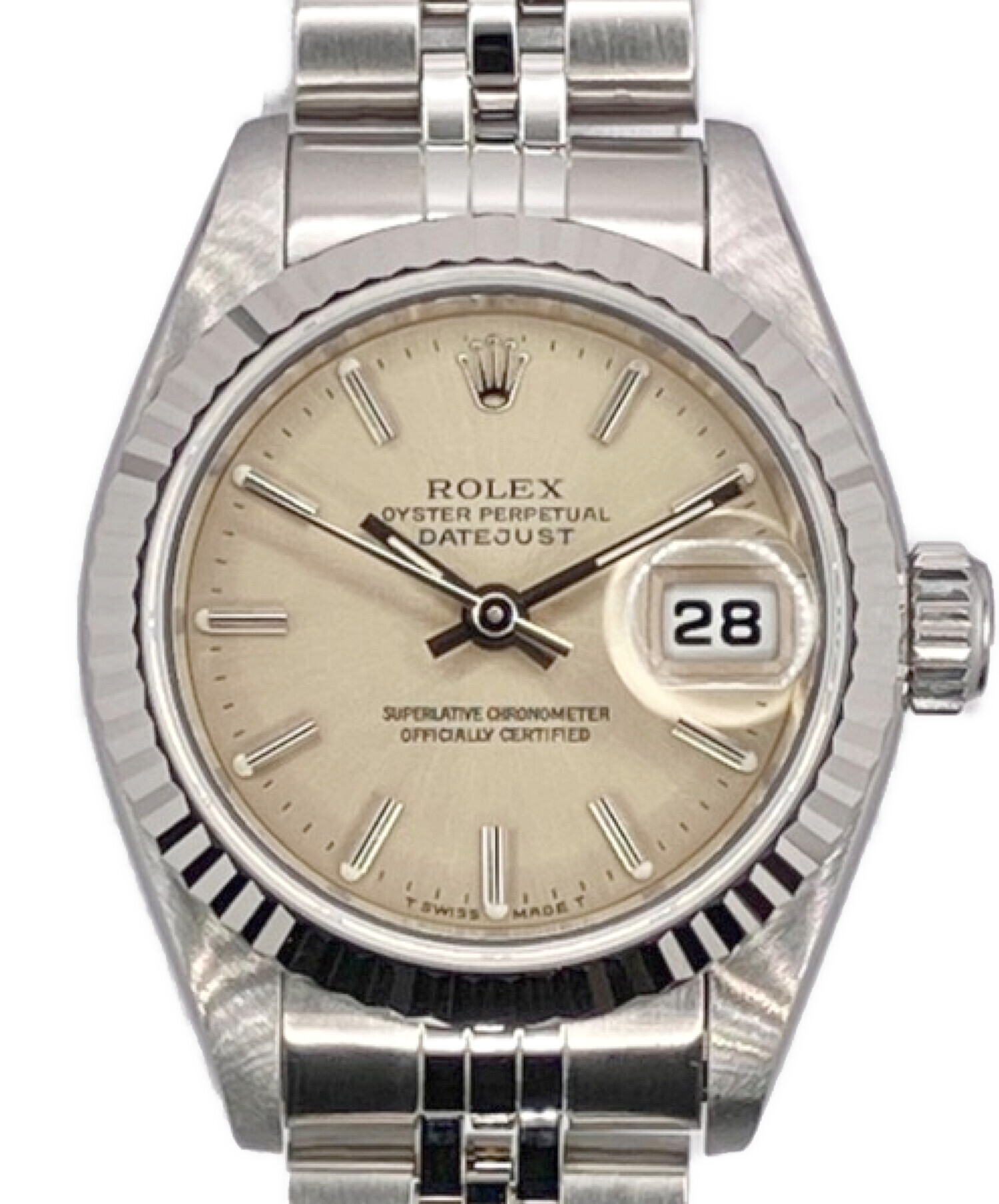 ROLEX (ロレックス) デイトジャスト シルバー文字盤（ヤケ有） サイズ:26mm