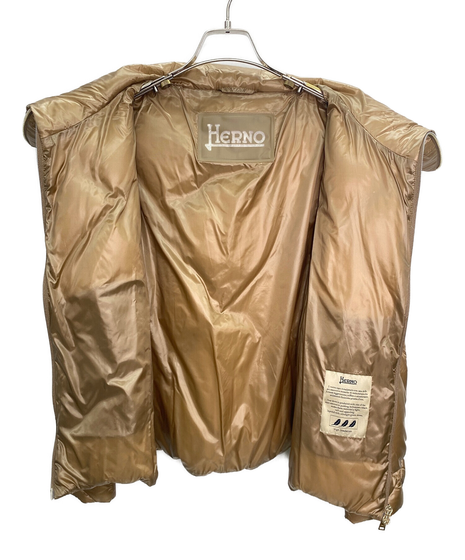 中古・古着通販】HERNO (ヘルノ) ダウンジャケット ブラウン サイズ:40