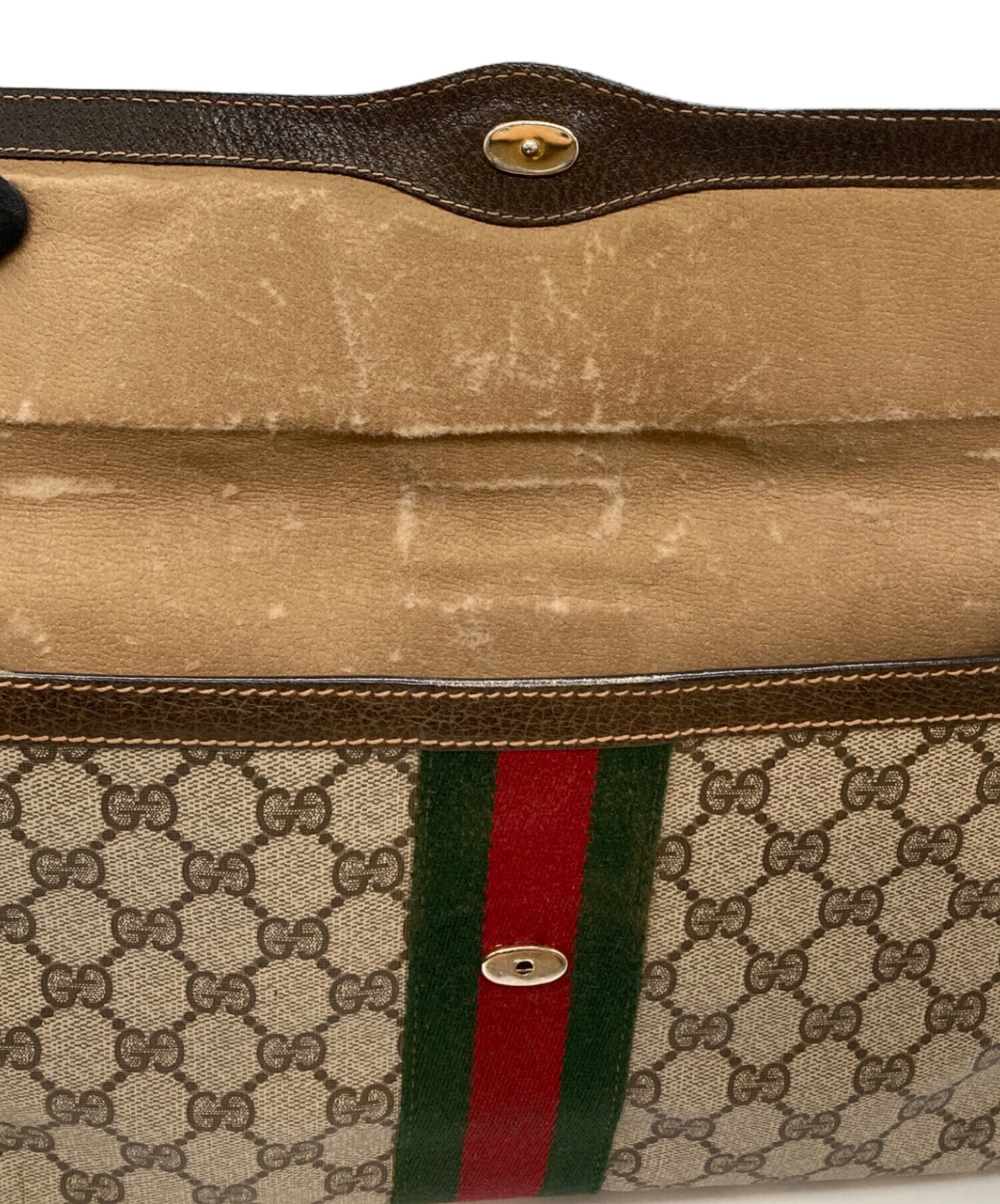 中古・古着通販】GUCCI (グッチ) OLD GUCCI シェリーライン セカンドバッグ ベージュ｜ブランド・古着通販 トレファク公式【TREFAC  FASHION】スマホサイト