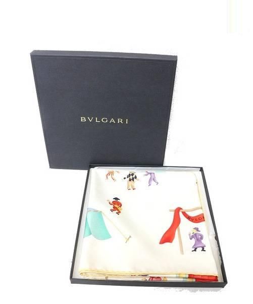 中古・古着通販】BVLGARI (ブルガリ) シルクスカーフ ホワイト 未使用