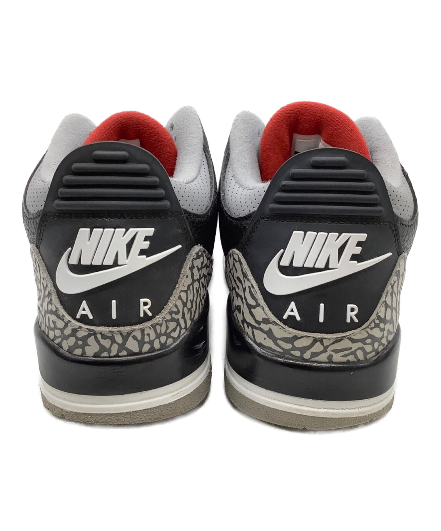 中古・古着通販】NIKE (ナイキ) AIR JORDAN 3 RETRO OG BLACK/FIRE RED