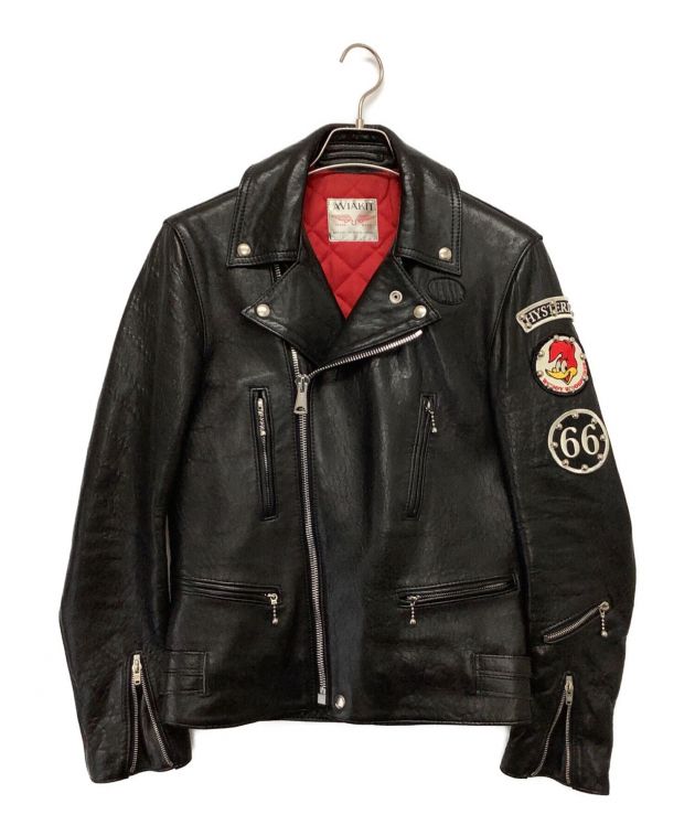 中古・古着通販】Hysteric Glamour × Lewis Leathers (ヒステリックグラマー × ルイスレザー)  ダブルライダースジャケット ブラック サイズ:S｜ブランド・古着通販 トレファク公式【TREFAC FASHION】スマホサイト