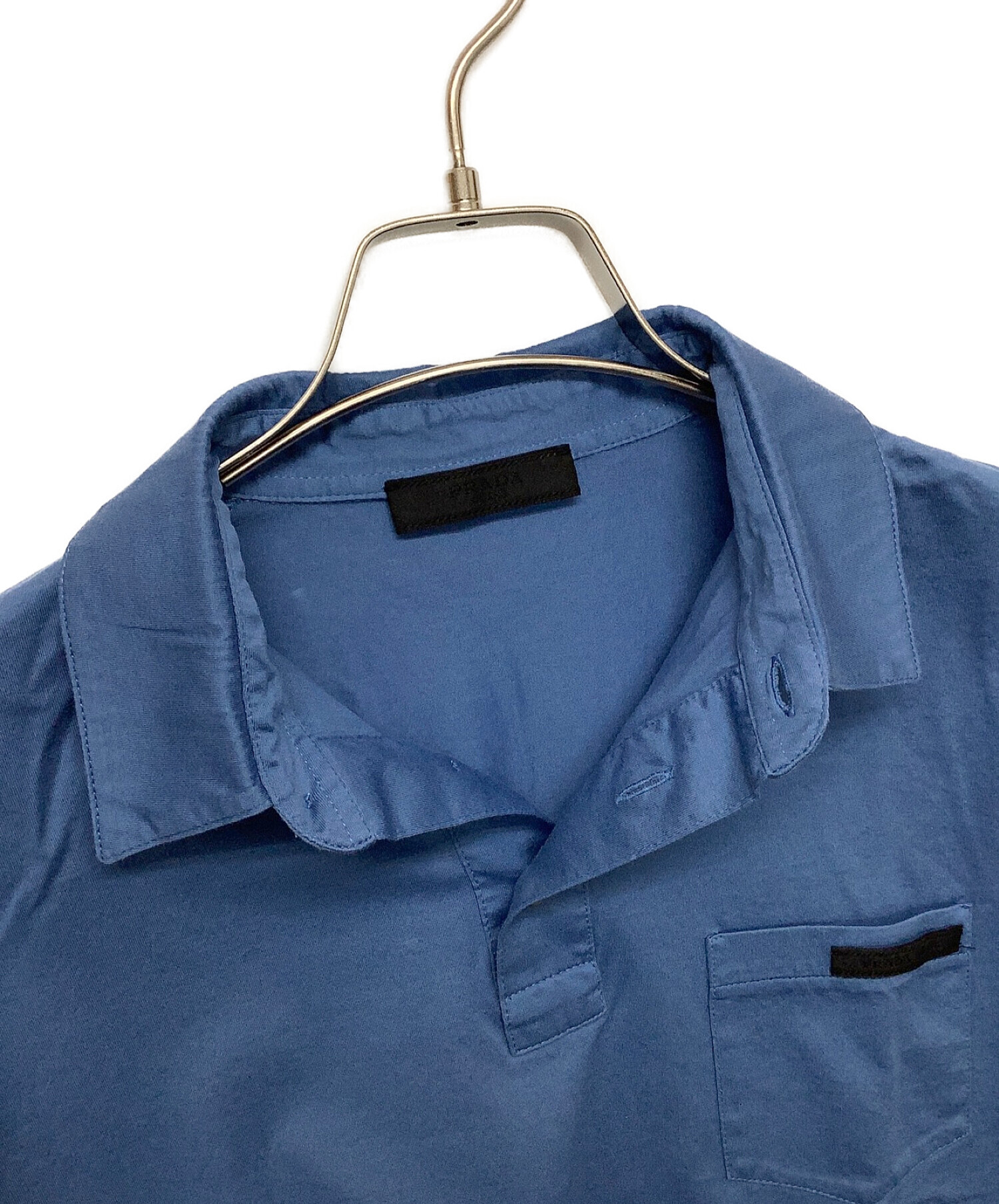 PRADA (プラダ) ポロシャツ ブルー サイズ:S