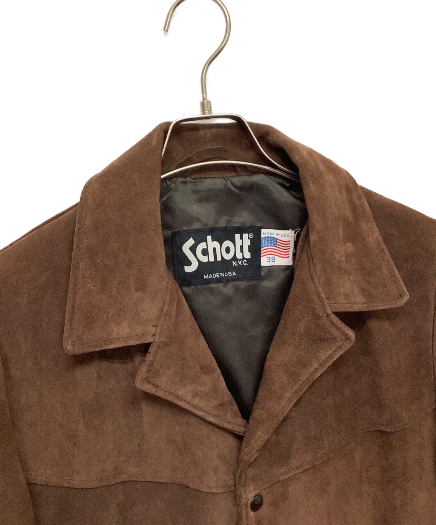 Schott (ショット) スウェードジャケット ブラウン サイズ:38
