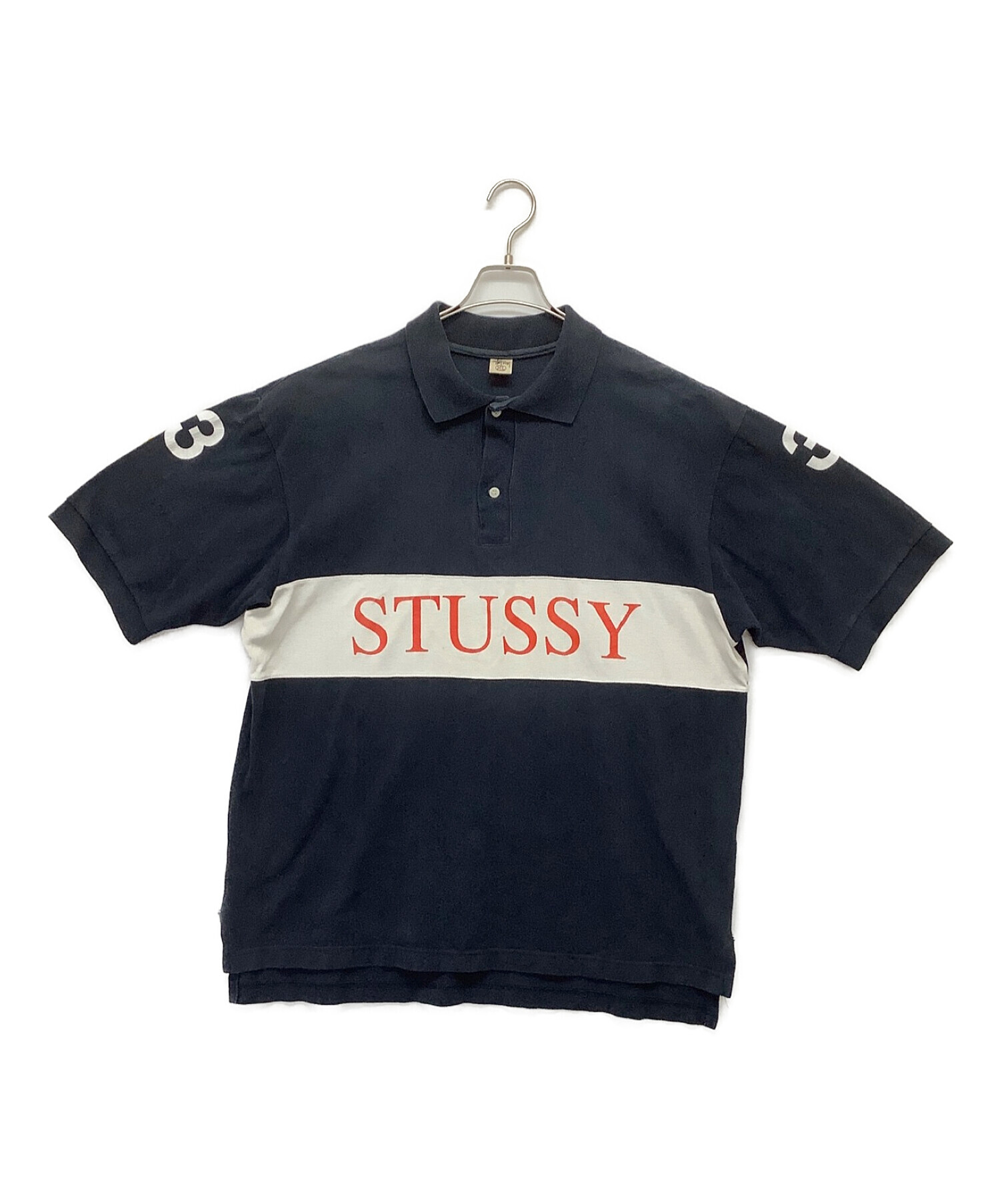 stussy (ステューシー) ヴィンテージポロシャツ ネイビー サイズ:XL