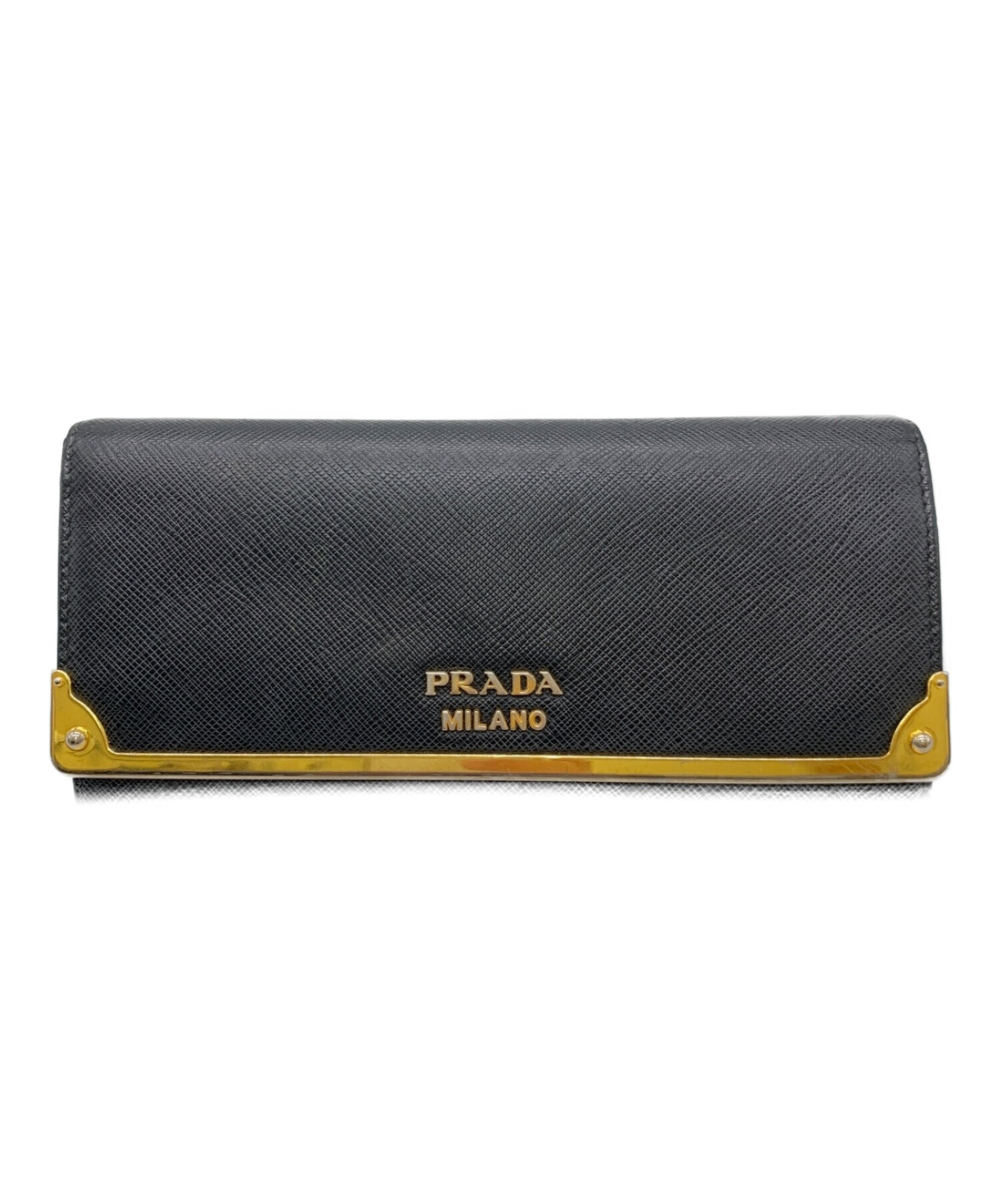 中古・古着通販】PRADA (プラダ) 長財布 ブラック｜ブランド・古着通販