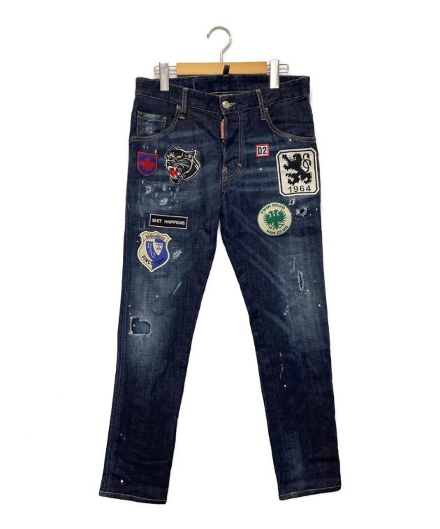 中古・古着通販】DSQUARED2 (ディースクエアード) ワッペンデニムパンツ インディゴ サイズ:44｜ブランド・古着通販  トレファク公式【TREFAC FASHION】スマホサイト