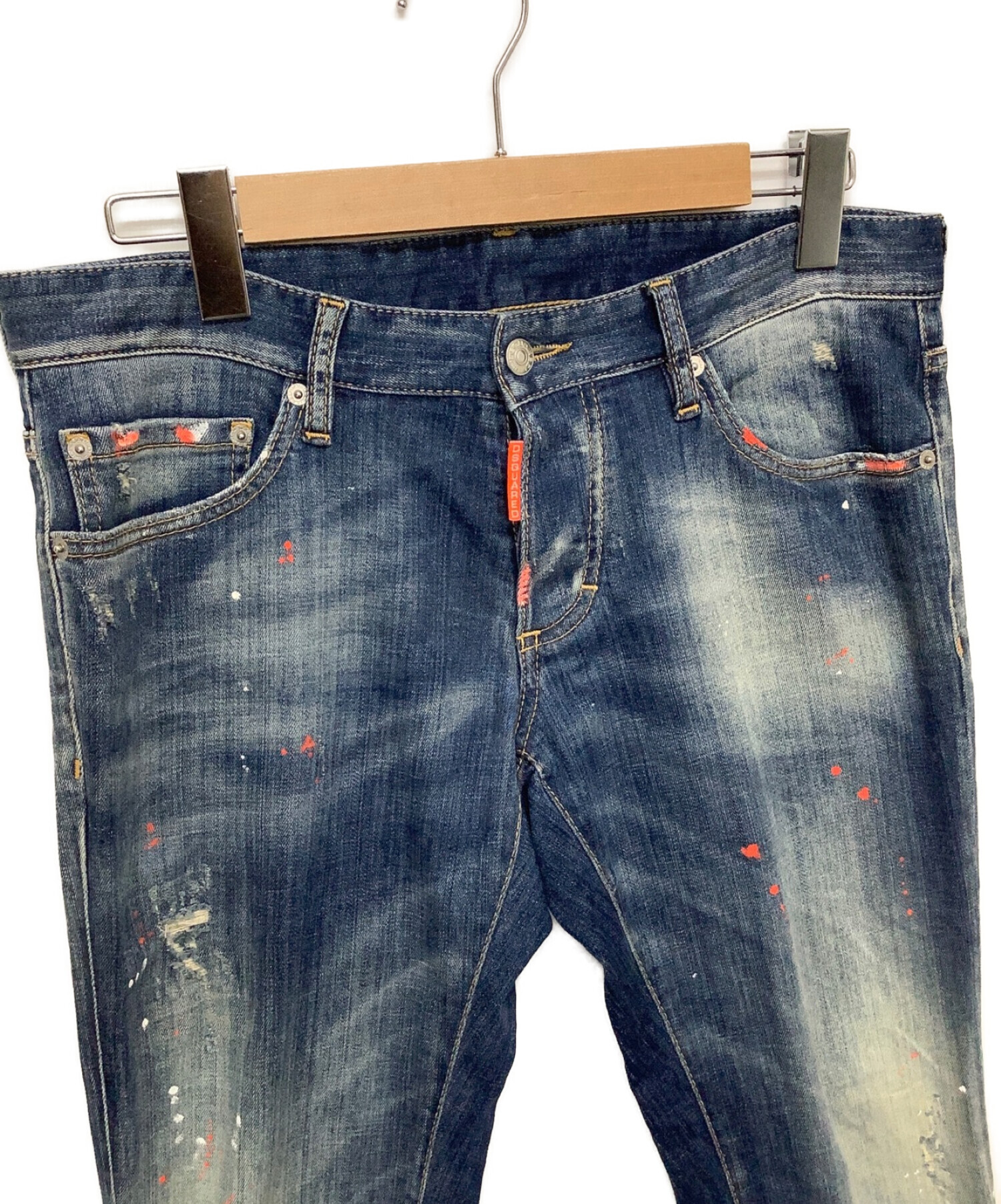 中古・古着通販】DSQUARED2 (ディースクエアード) ペイントデニムパンツ インディゴ サイズ:46｜ブランド・古着通販  トレファク公式【TREFAC FASHION】スマホサイト