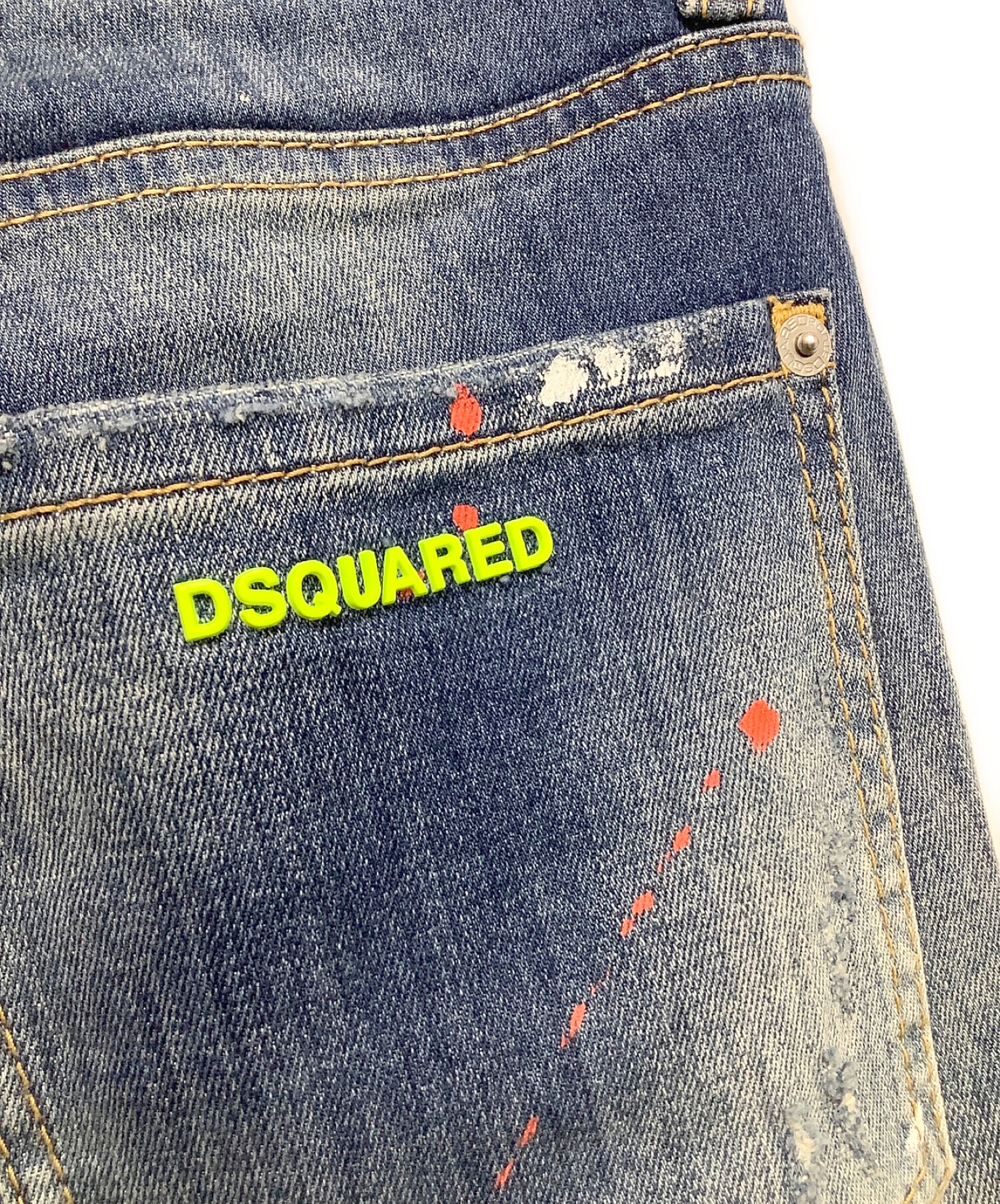 中古・古着通販】DSQUARED2 (ディースクエアード) ペイントデニムパンツ インディゴ サイズ:46｜ブランド・古着通販  トレファク公式【TREFAC FASHION】スマホサイト