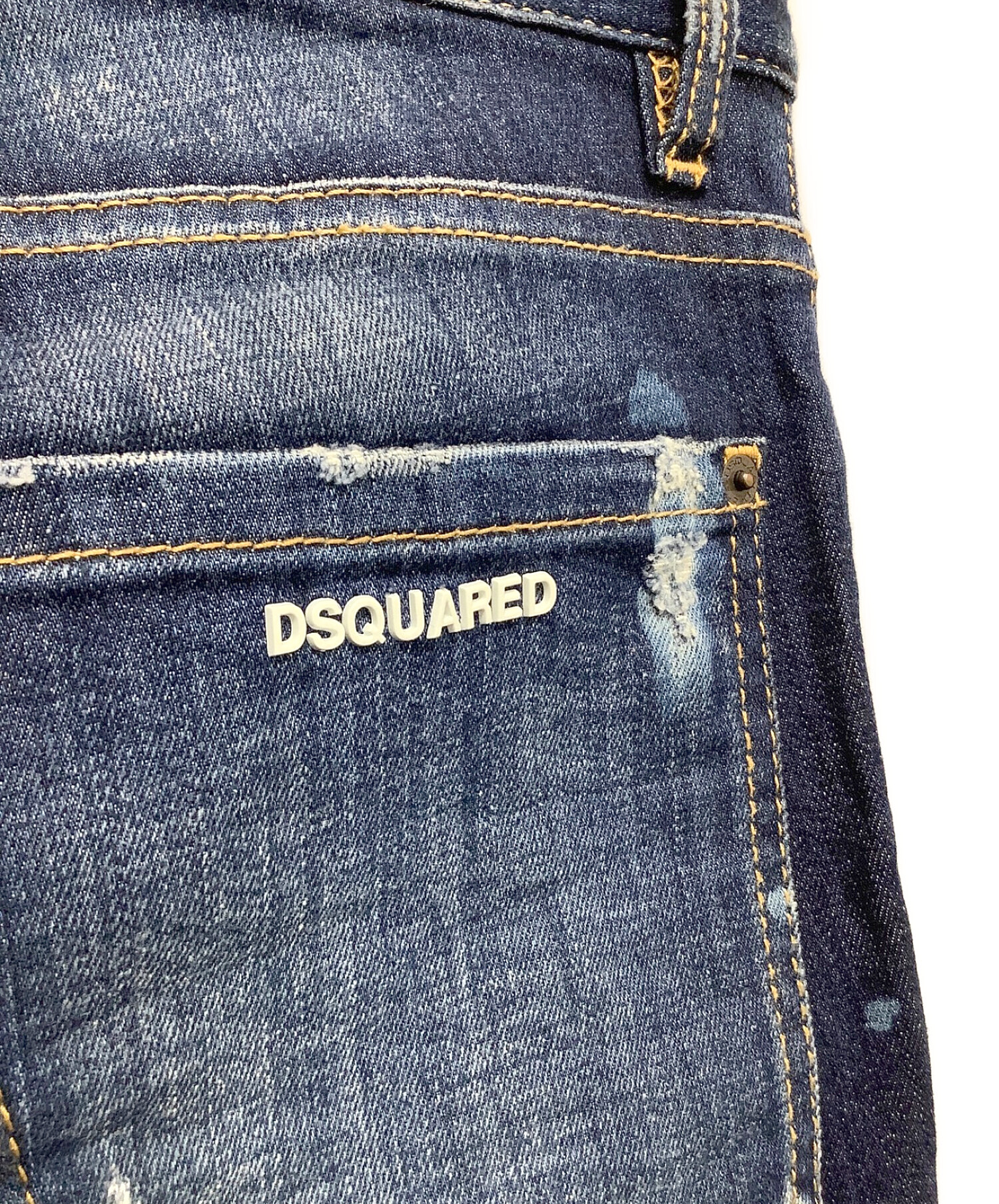 中古・古着通販】DSQUARED2 (ディースクエアード) ペイントデニムパンツ ネイビー サイズ:46｜ブランド・古着通販  トレファク公式【TREFAC FASHION】スマホサイト