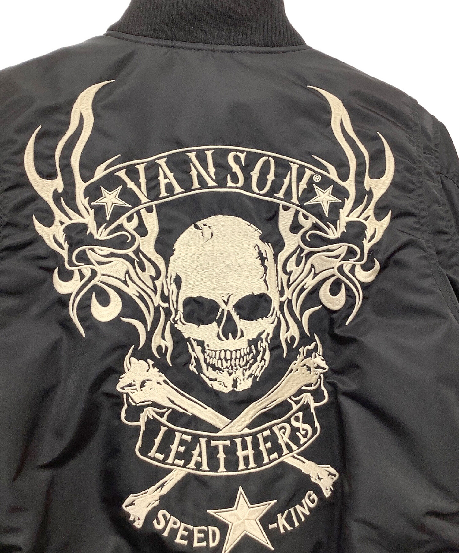 中古・古着通販】VANSON (バンソン) フライトジャケット ブラック