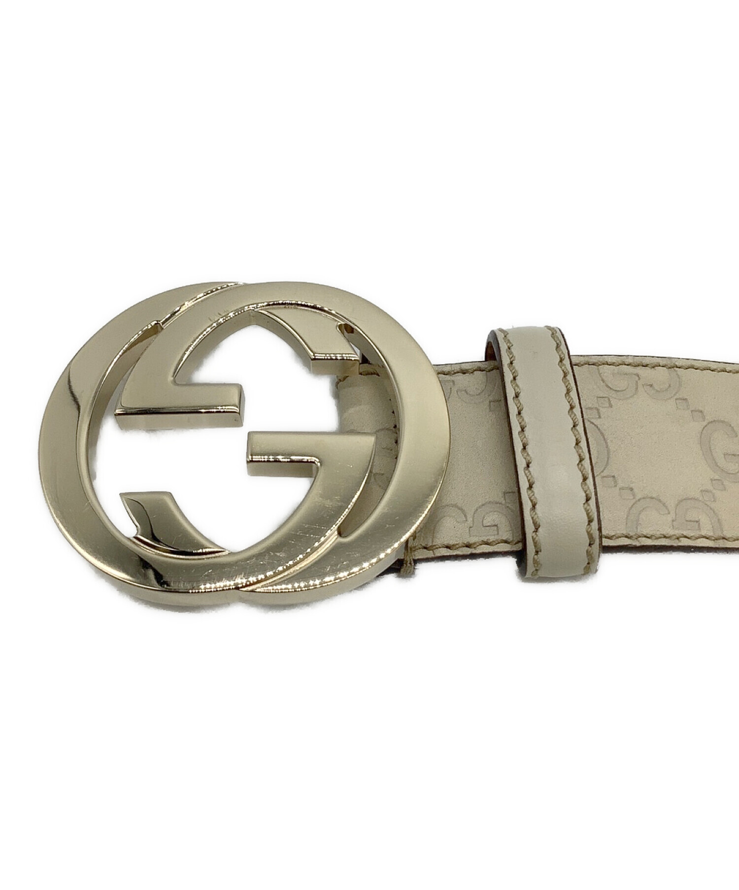 中古・古着通販】GUCCI (グッチ) ベルト アイボリー｜ブランド・古着