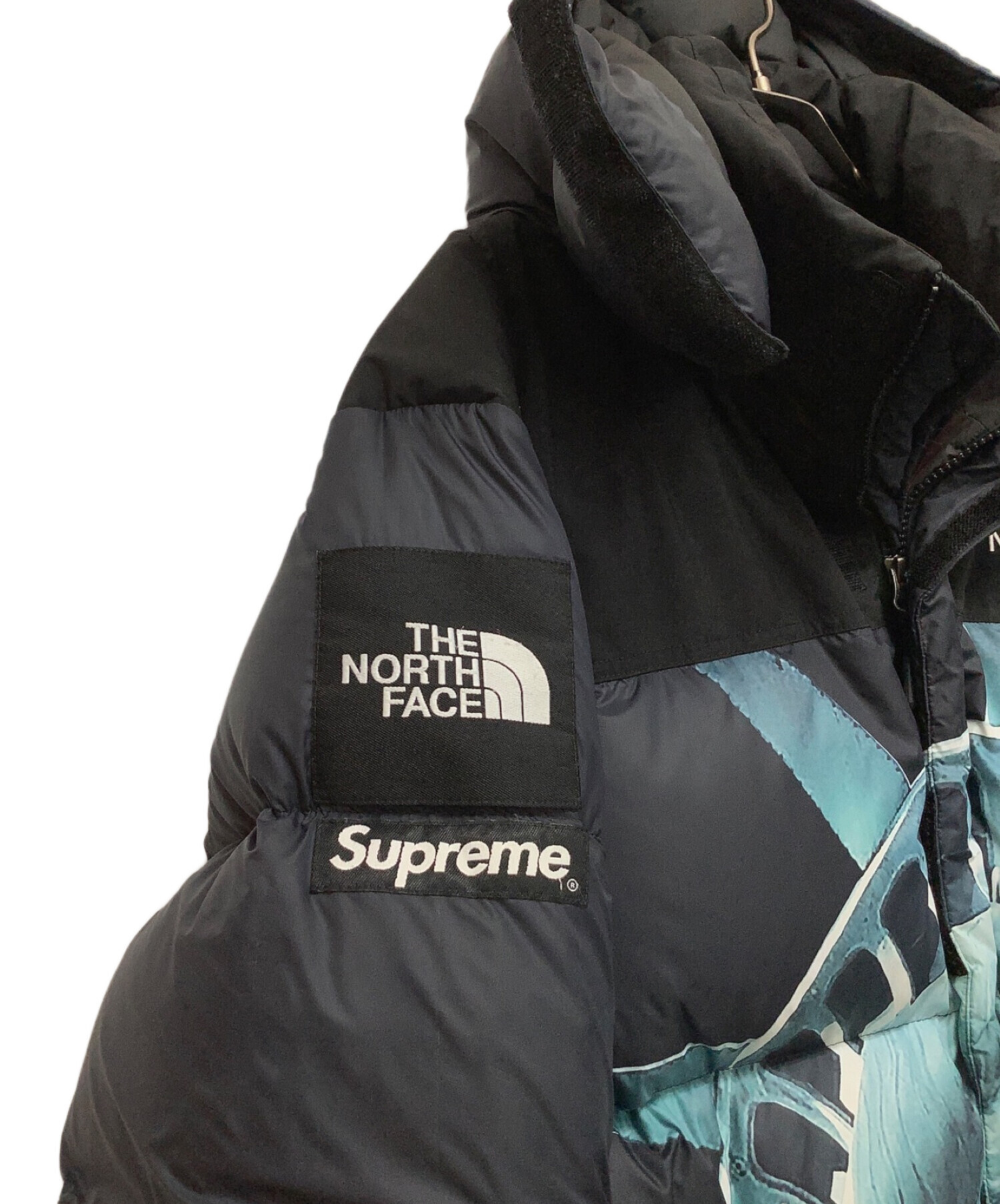 THE NORTH FACE (ザ ノース フェイス) SUPREME (シュプリーム) ダウンジャケット レッド×ブルー サイズ:M