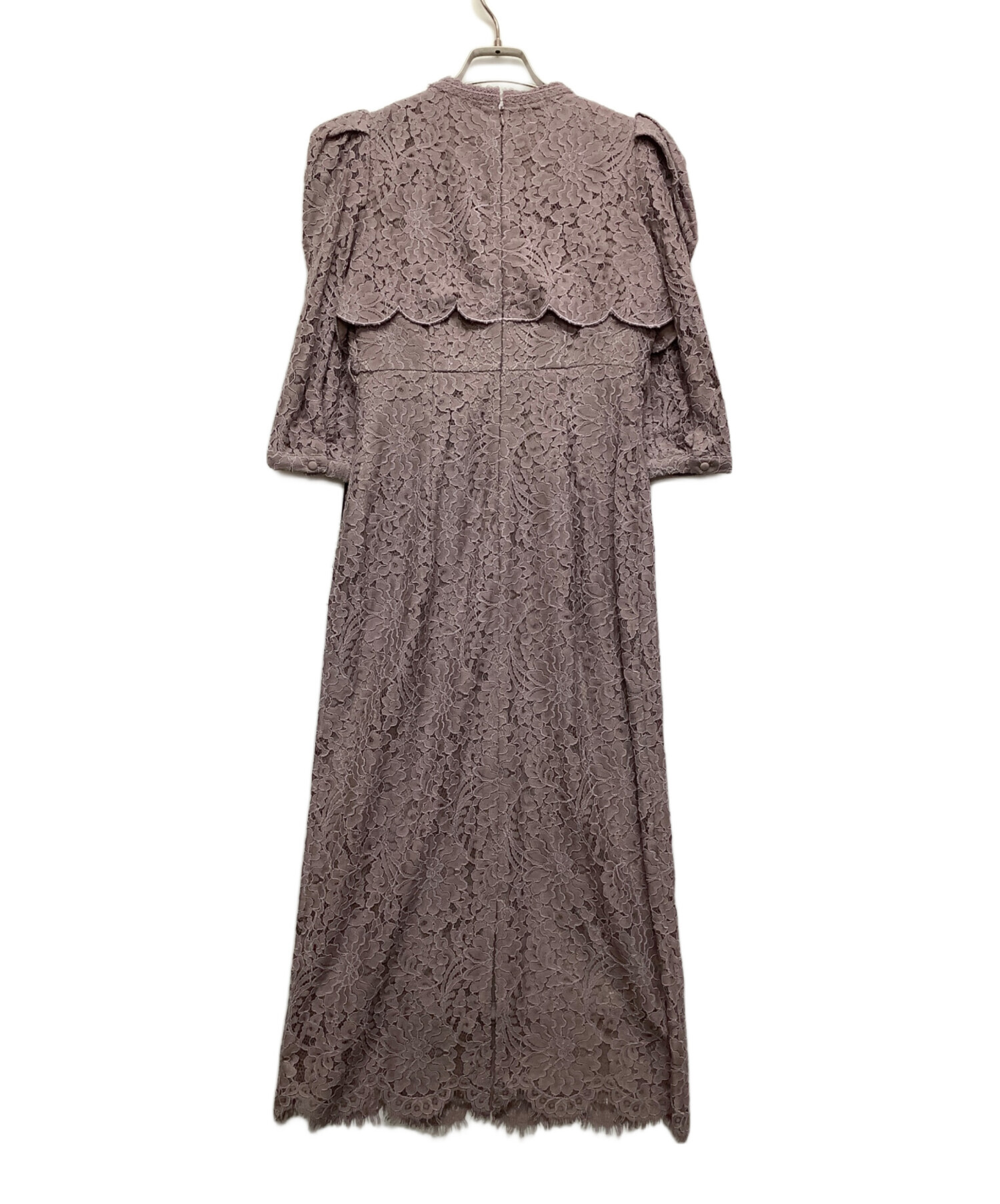 中古・古着通販】HER LIP TO (ハーリップトゥ) Scallop Belted Lace Dress パープル サイズ:Sサイズ  未使用品｜ブランド・古着通販 トレファク公式【TREFAC FASHION】スマホサイト