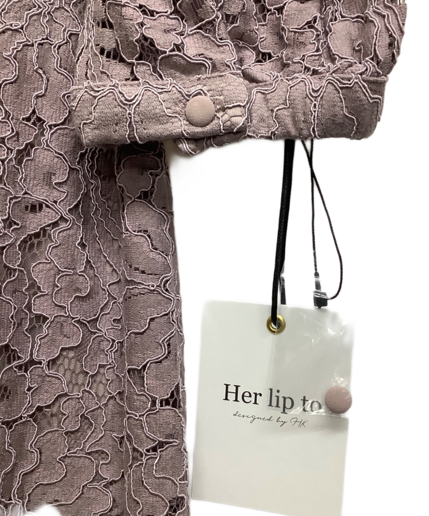 中古・古着通販】HER LIP TO (ハーリップトゥ) Scallop Belted Lace Dress パープル サイズ:Sサイズ  未使用品｜ブランド・古着通販 トレファク公式【TREFAC FASHION】スマホサイト