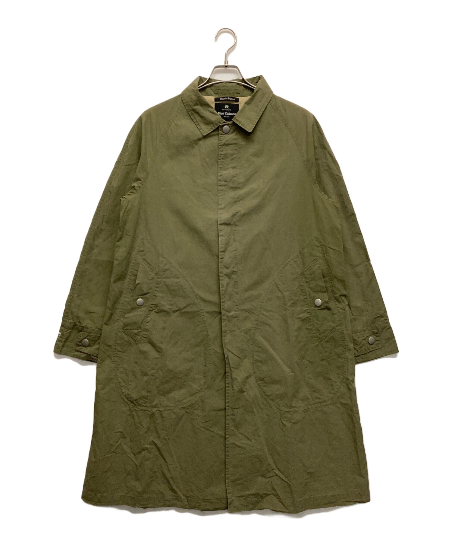 中古・古着通販】NIGEL CABOURN (ナイジェルケーボン) ステンカラーコート グリーン サイズ:記載無し｜ブランド・古着通販  トレファク公式【TREFAC FASHION】スマホサイト