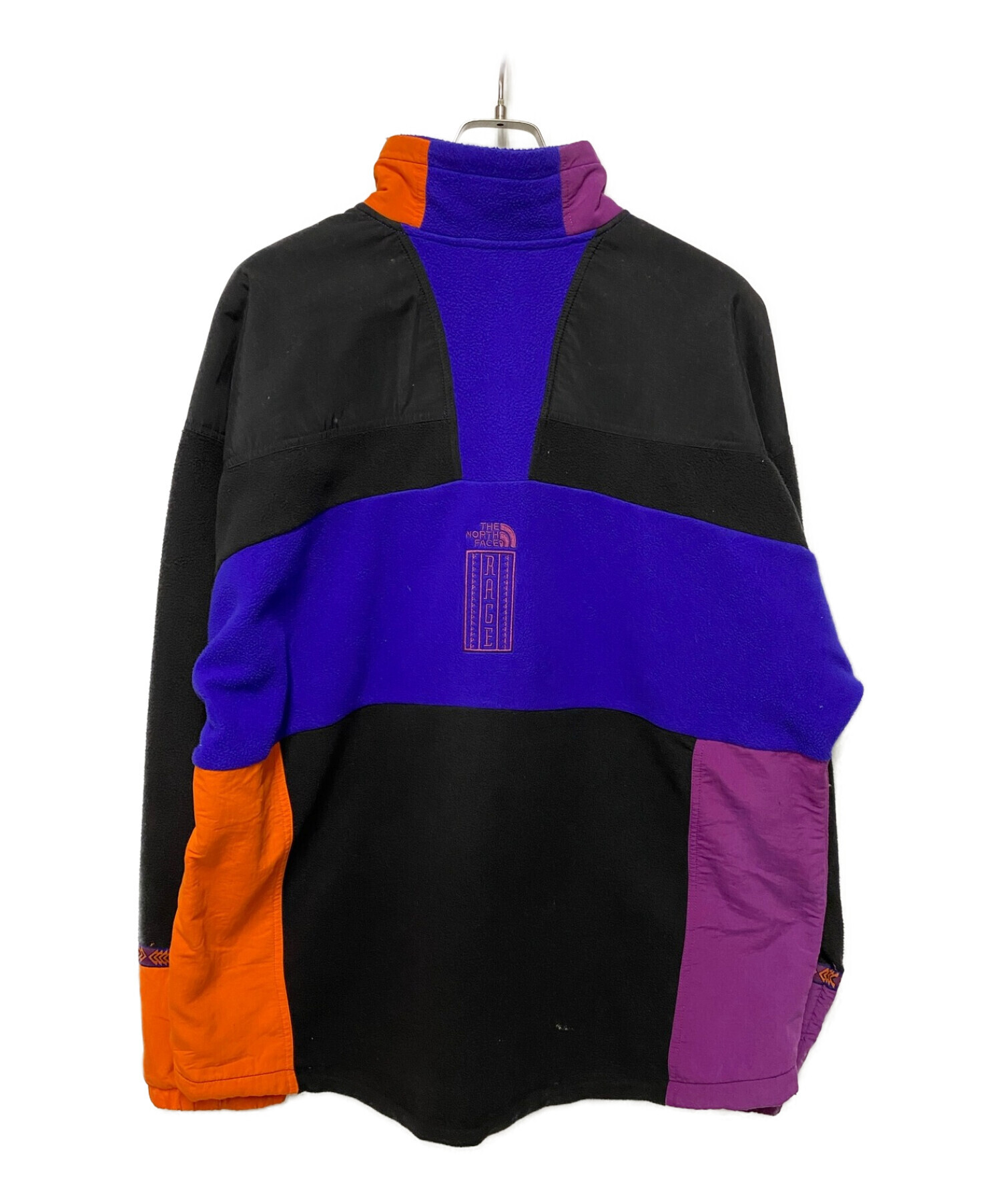 THE NORTH FACE (ザ ノース フェイス) フリースアノラックパーカー パープル×ブラック サイズ:XL