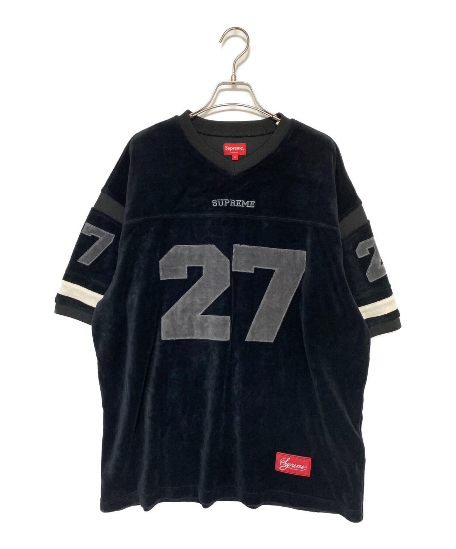 SUPREME (シュプリーム) Velour Football Jersey ブラック サイズ:XL