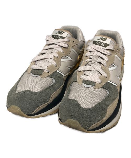 New Balance スニーカー US9(27cm位) ベージュ系xグレー - スニーカー