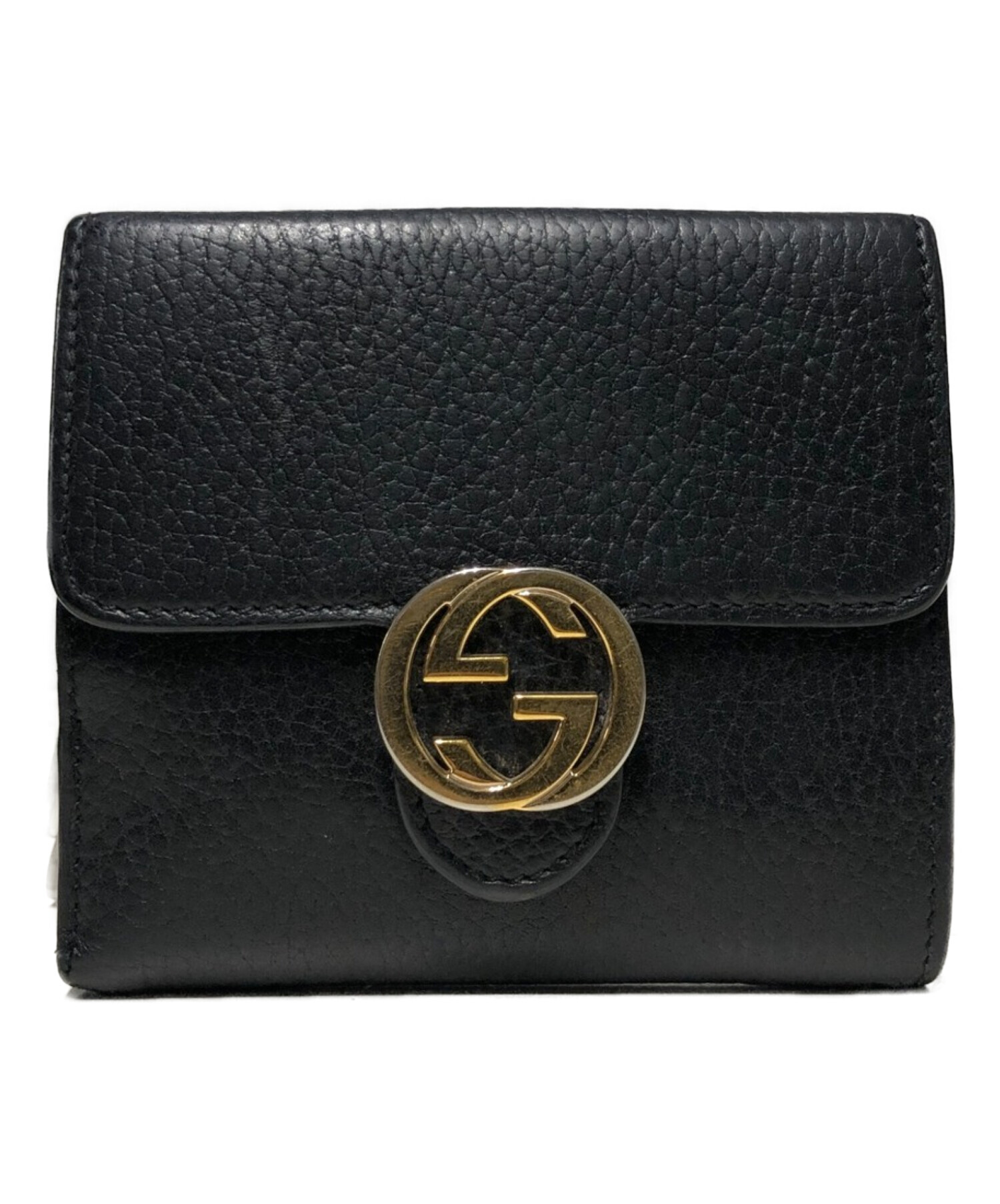 中古・古着通販】GUCCI (グッチ) インターロッキング レザー2つ折り