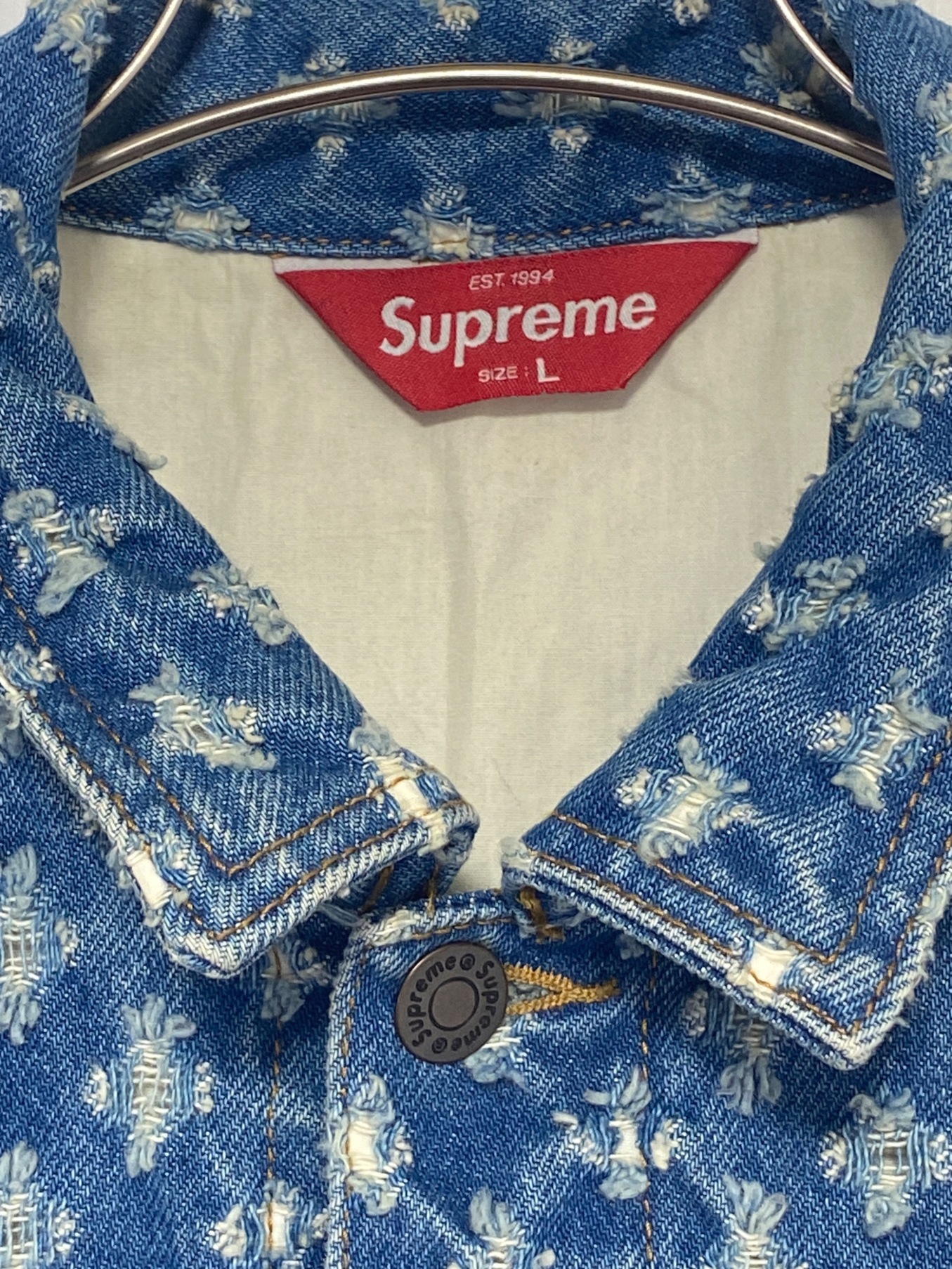 中古・古着通販】SUPREME (シュプリーム) Hole Punch Denim Trucker