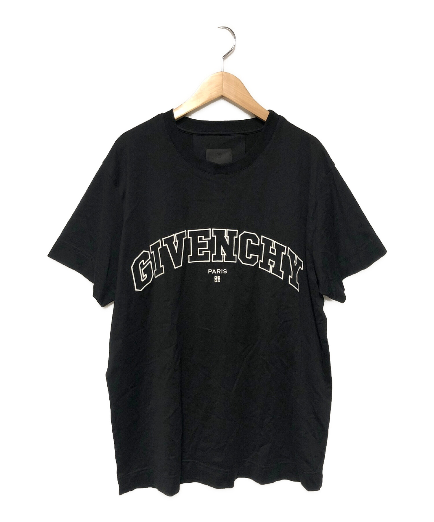 GIVENCHY (ジバンシィ) COLLEGE EMBROIDERED T-SHIRT ブラック サイズ:S