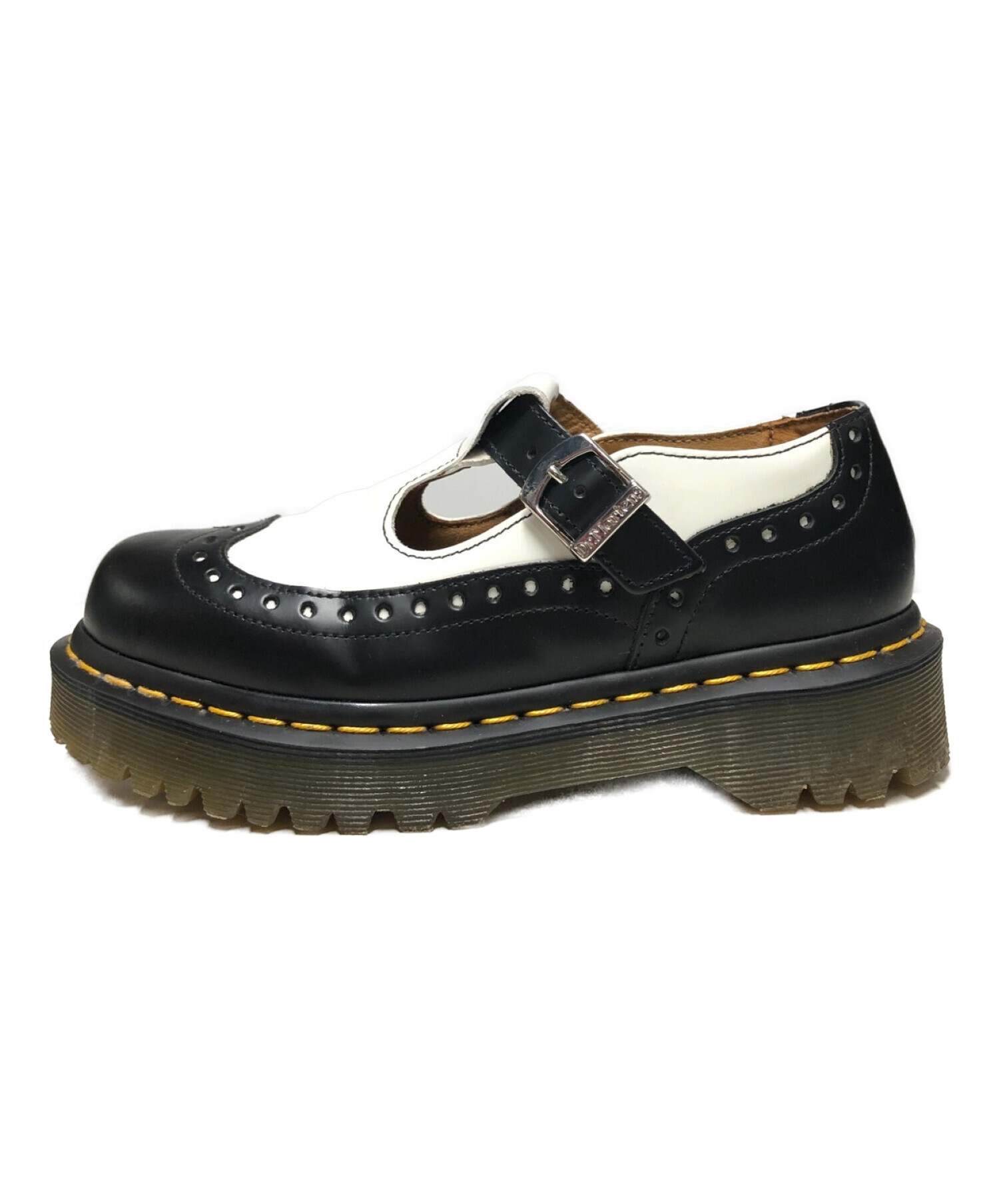 中古・古着通販】Dr.Martens (ドクターマーチン) DEMIZE ストラップレザーシューズ ホワイト×ブラック  サイズ:UK3｜ブランド・古着通販 トレファク公式【TREFAC FASHION】スマホサイト