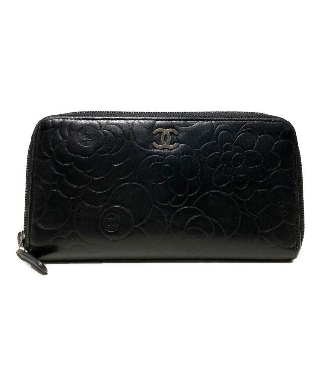 中古・古着通販】CHANEL (シャネル) カメリア ラウンドファスナー