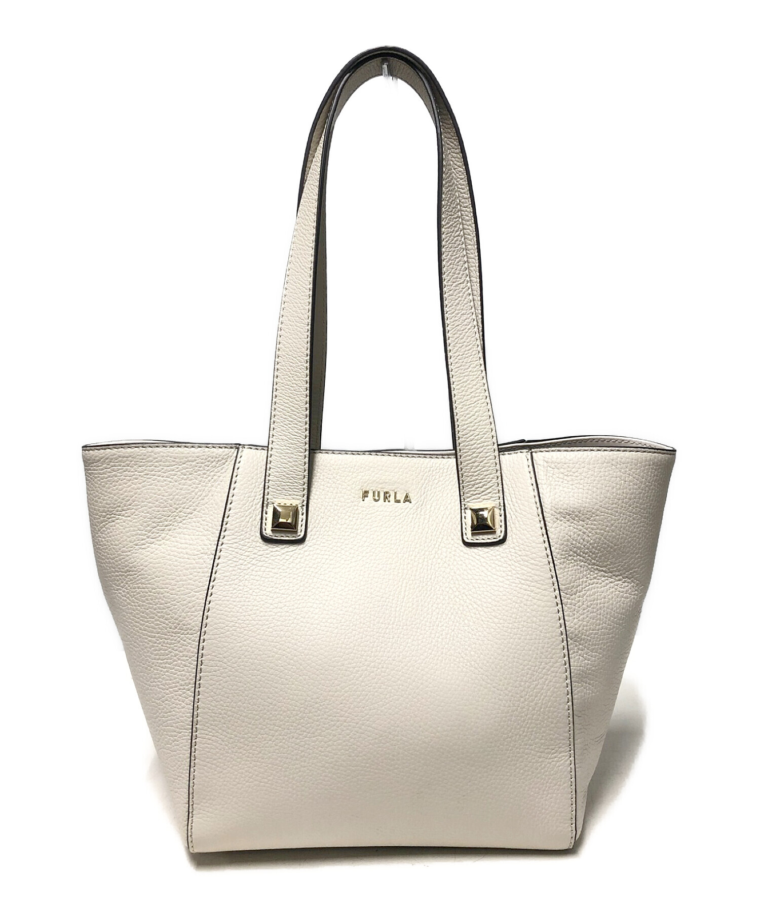 FURLA (フルラ) レザートートバッグ ライトグレー