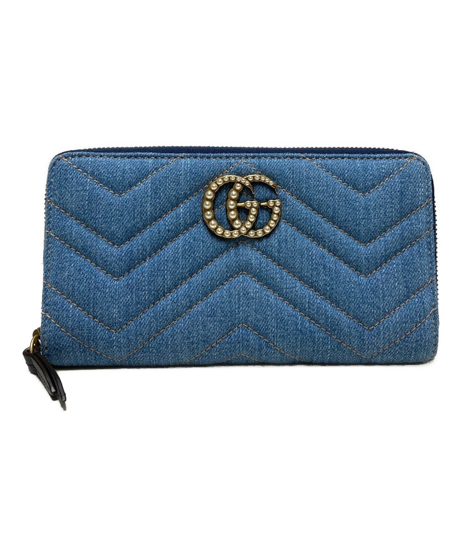 中古・古着通販】GUCCI (グッチ) GGマーモントジップアラウンド