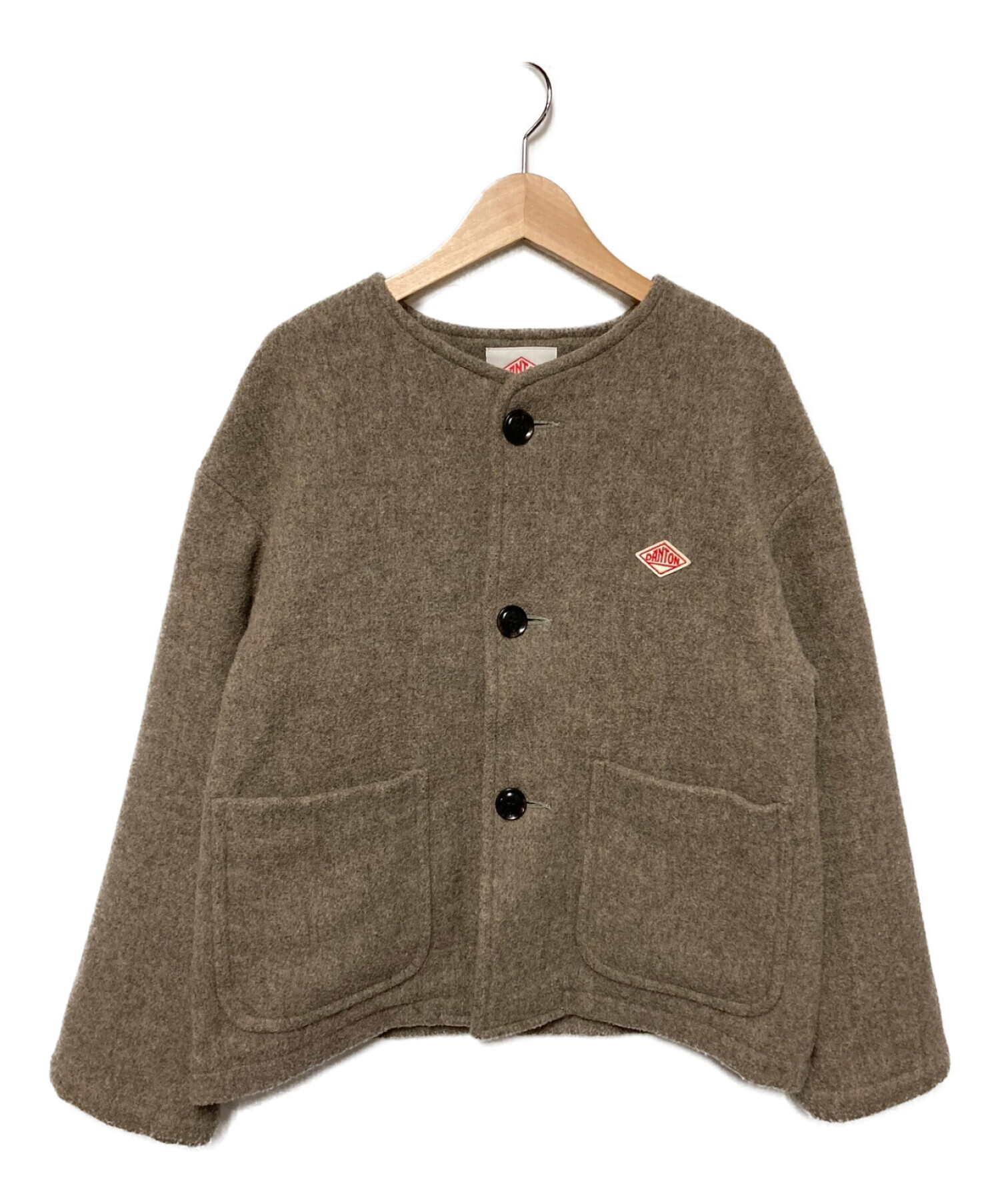 DANTON (ダントン) 22AW ウールモッサノーカラージャケット グレー サイズ:36