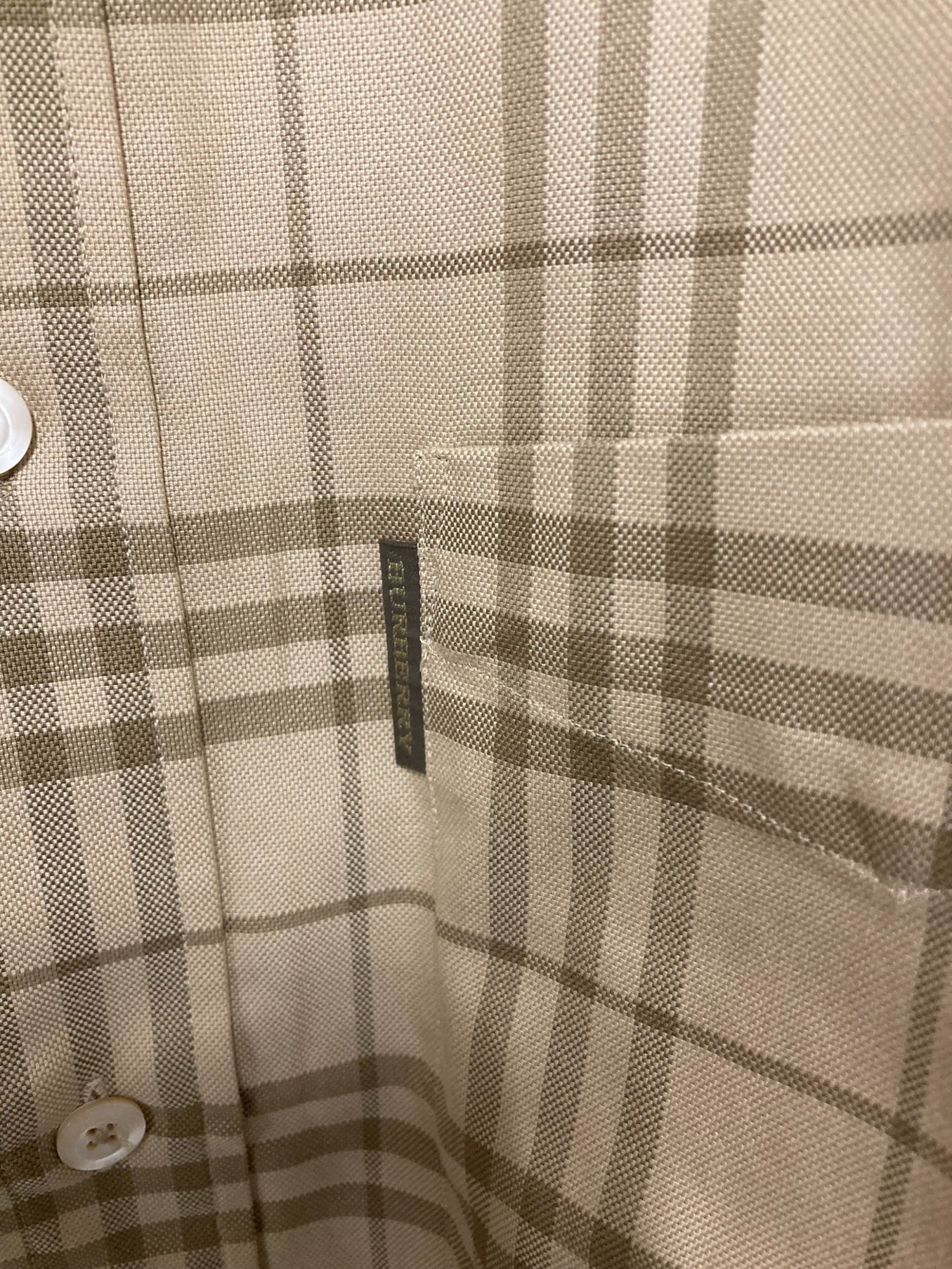 中古・古着通販】BURBERRY (バーバリー) L/Sチェックシャツ ベージュ