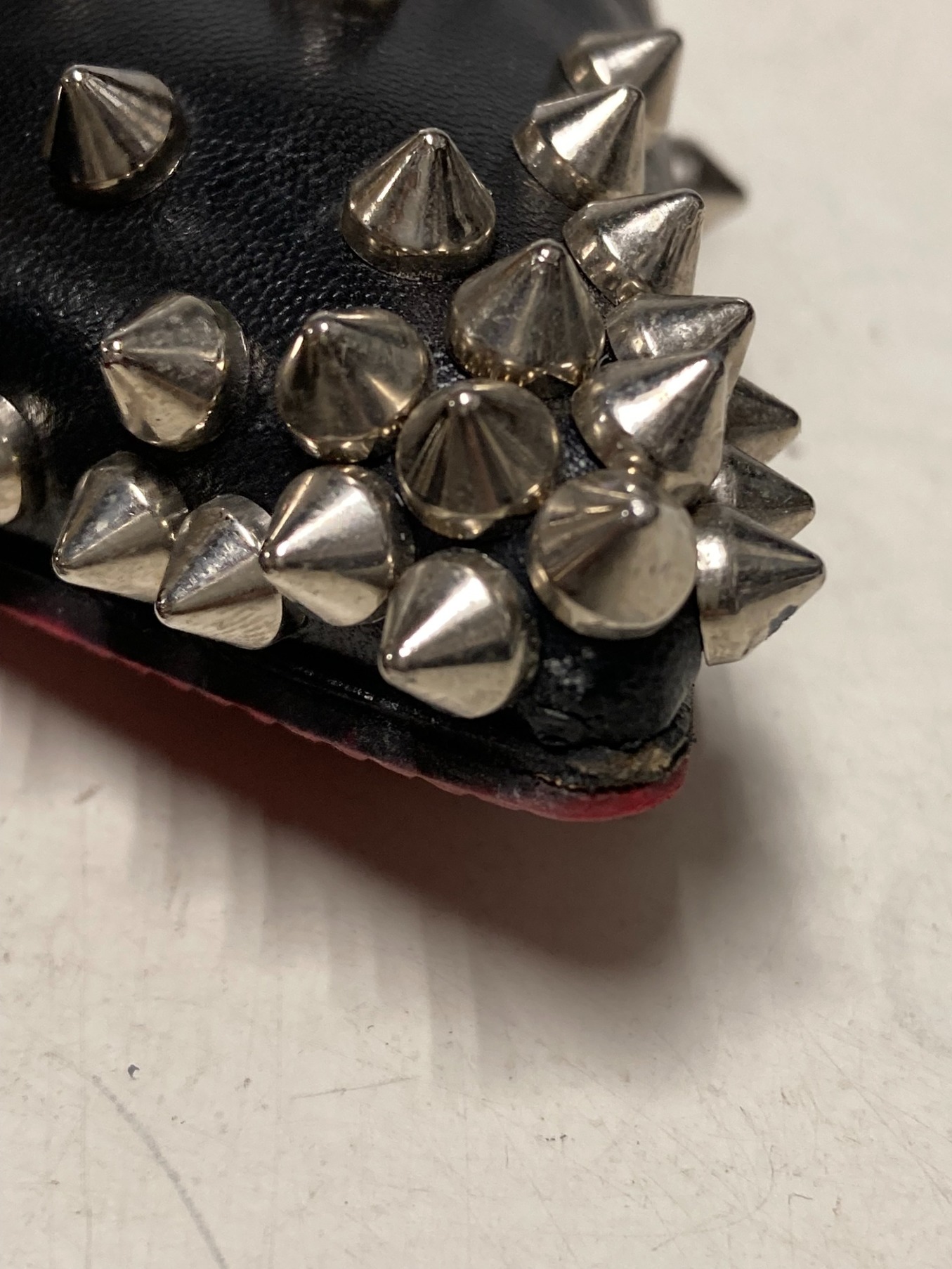 中古・古着通販】Christian Louboutin (クリスチャン・ルブタン) スタッズフラットパンプス ブラック サイズ:34  1/2｜ブランド・古着通販 トレファク公式【TREFAC FASHION】スマホサイト