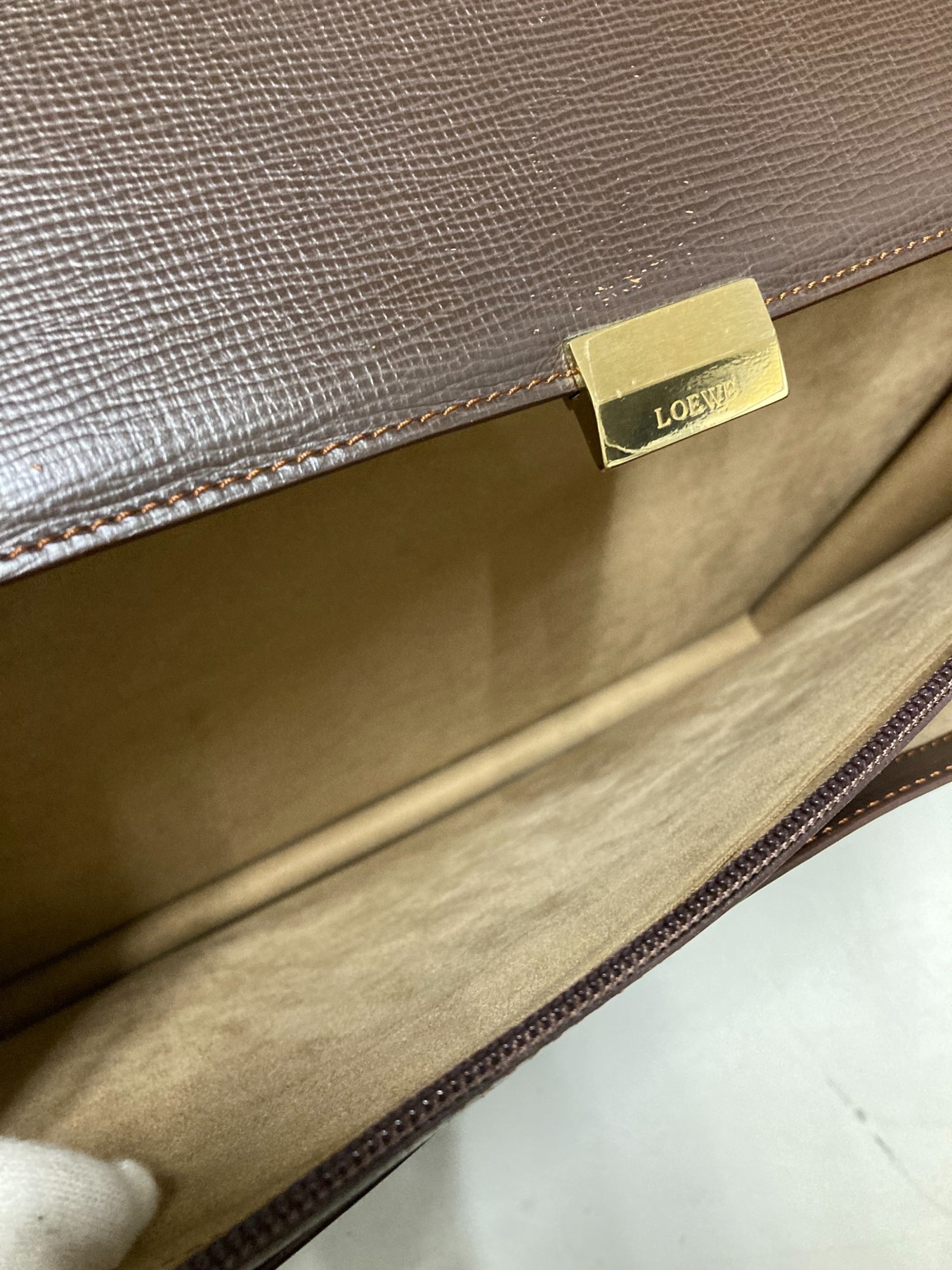 中古・古着通販】LOEWE (ロエベ) アナグラムレザービジネスバッグ