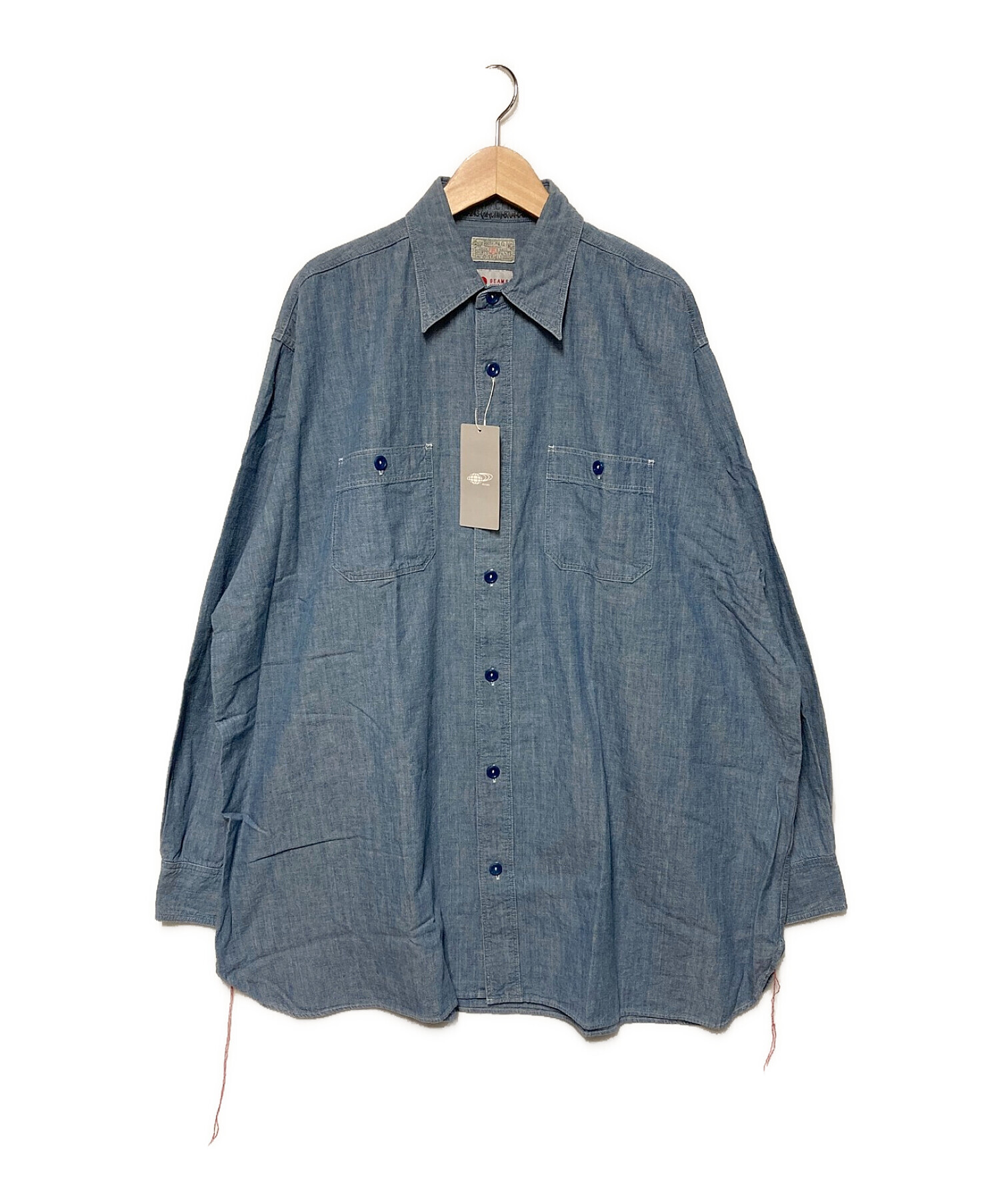 BUZZ RICKSON'S (バズリクソンズ) BEAMS (ビームス) 別注シャンブレーシャツ ブルー サイズ:16-16 1/2 未使用品