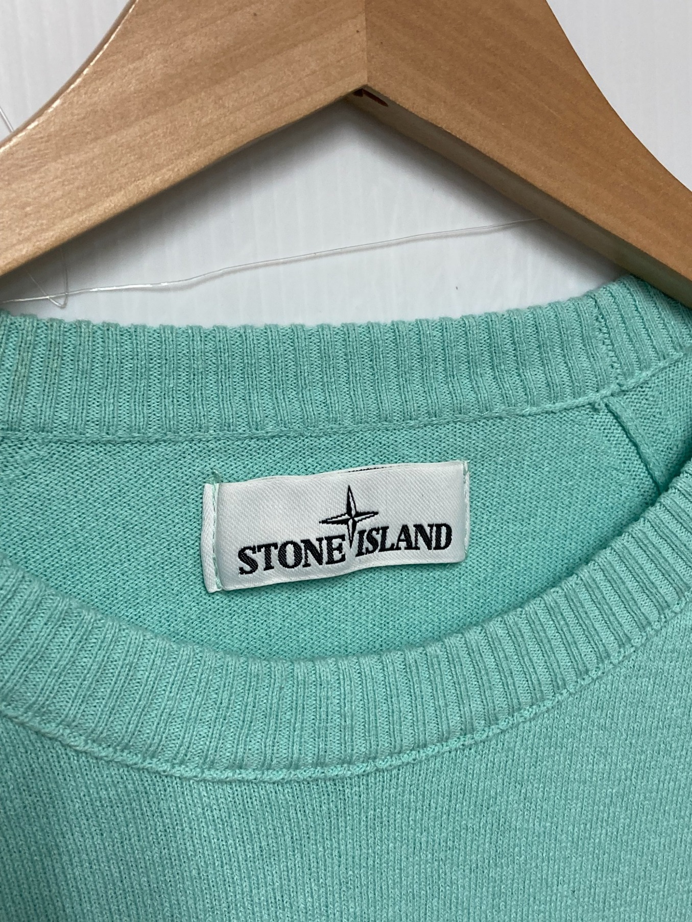 STONE ISLAND (ストーンアイランド) コットンクルーネックニット ミント サイズ:L