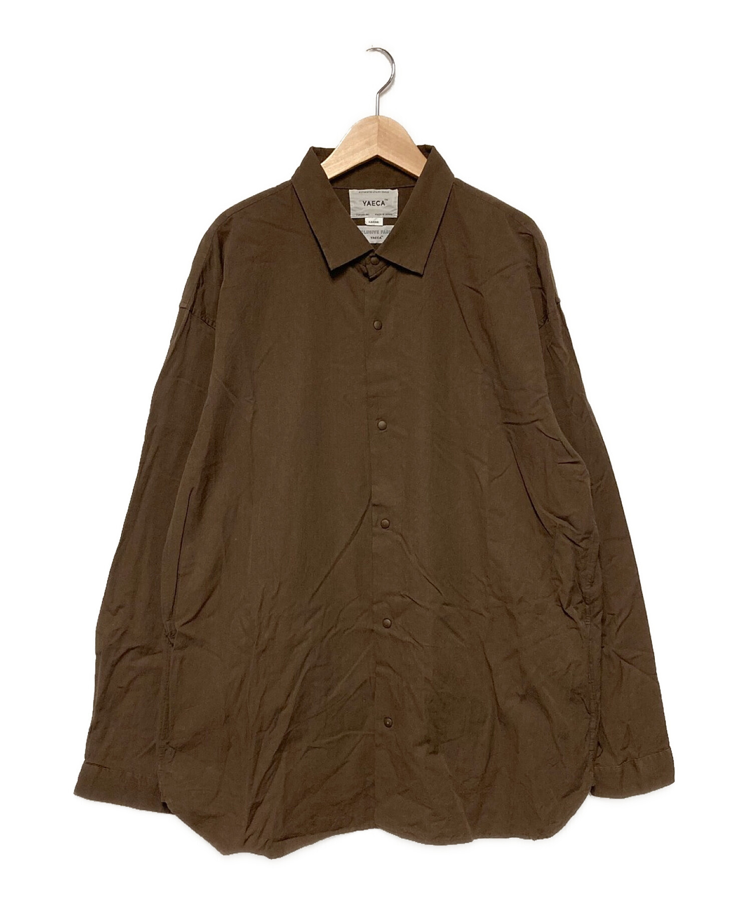 YAECA (ヤエカ) コンフォートシャツ ブラウン サイズ:L