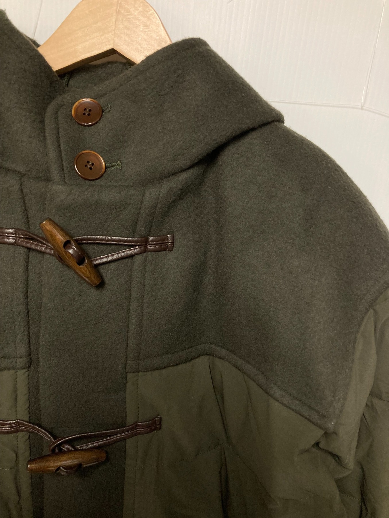 RIM.ARK (リムアーク) Wool docking down coat グリーン サイズ:36