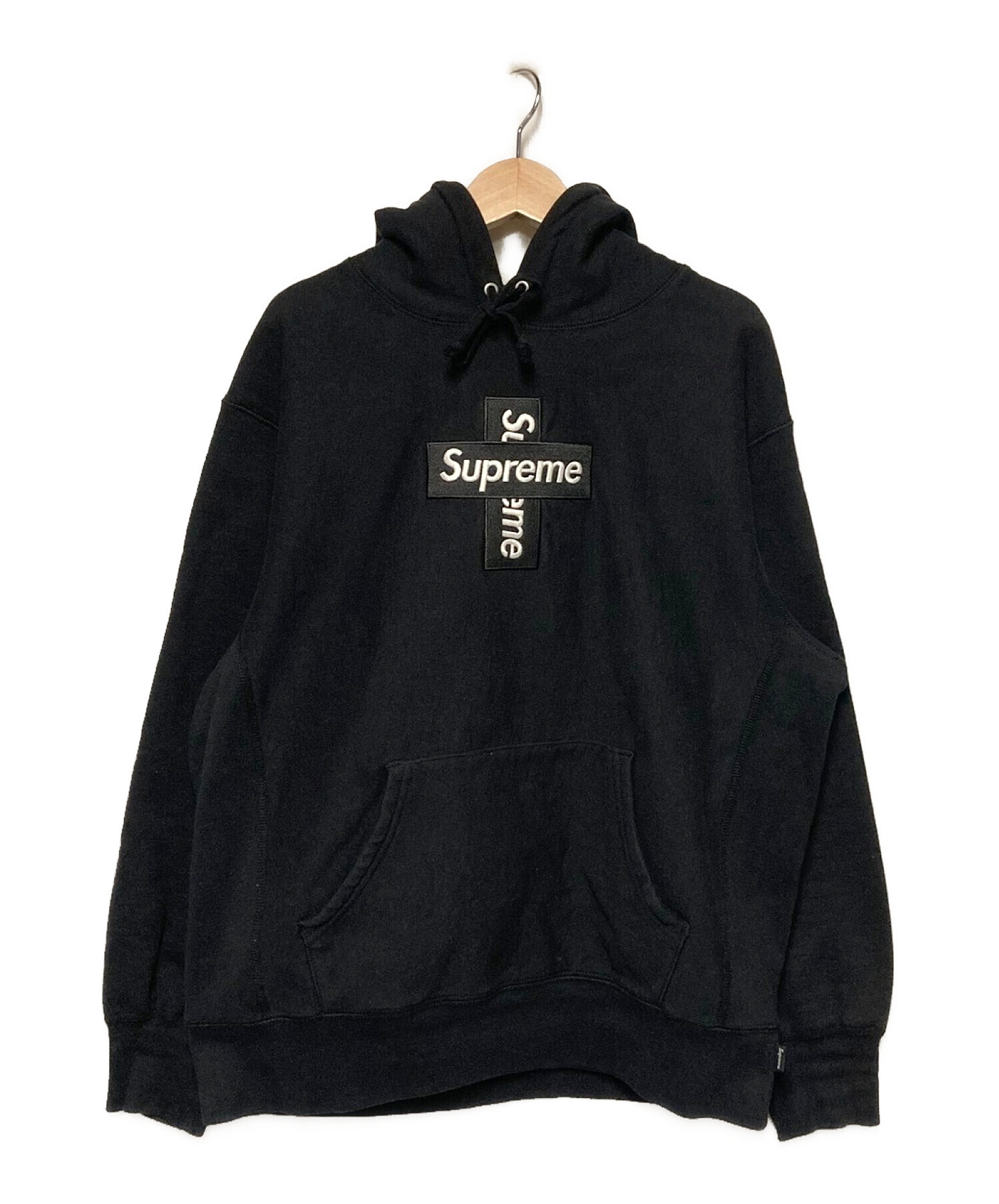 Supreme cross box logo hoodedシュプリームSサイズパーカー - パーカー