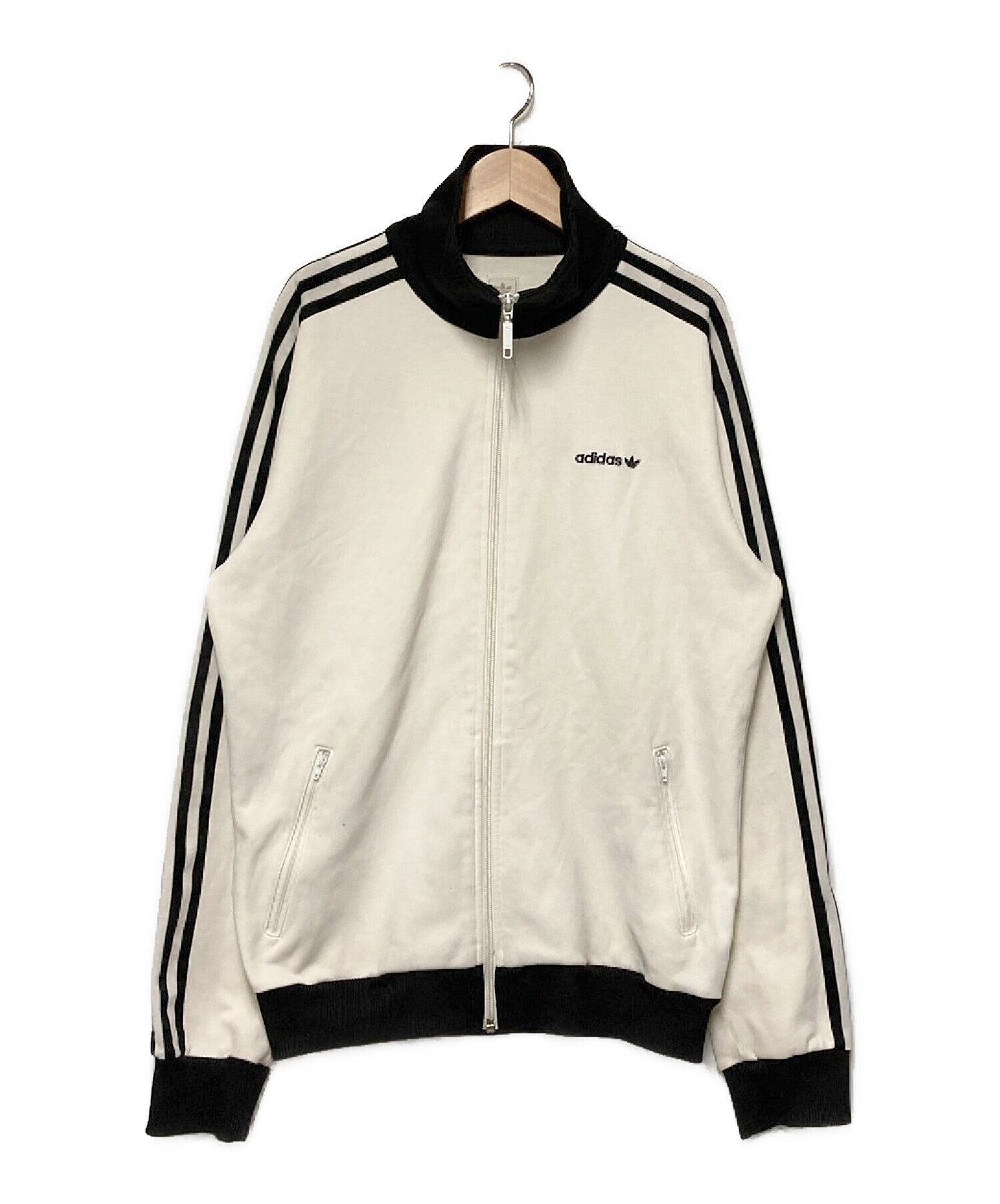 adidas (アディダス) 00's スリーライントラックジャケット ホワイト×ブラック サイズ:M