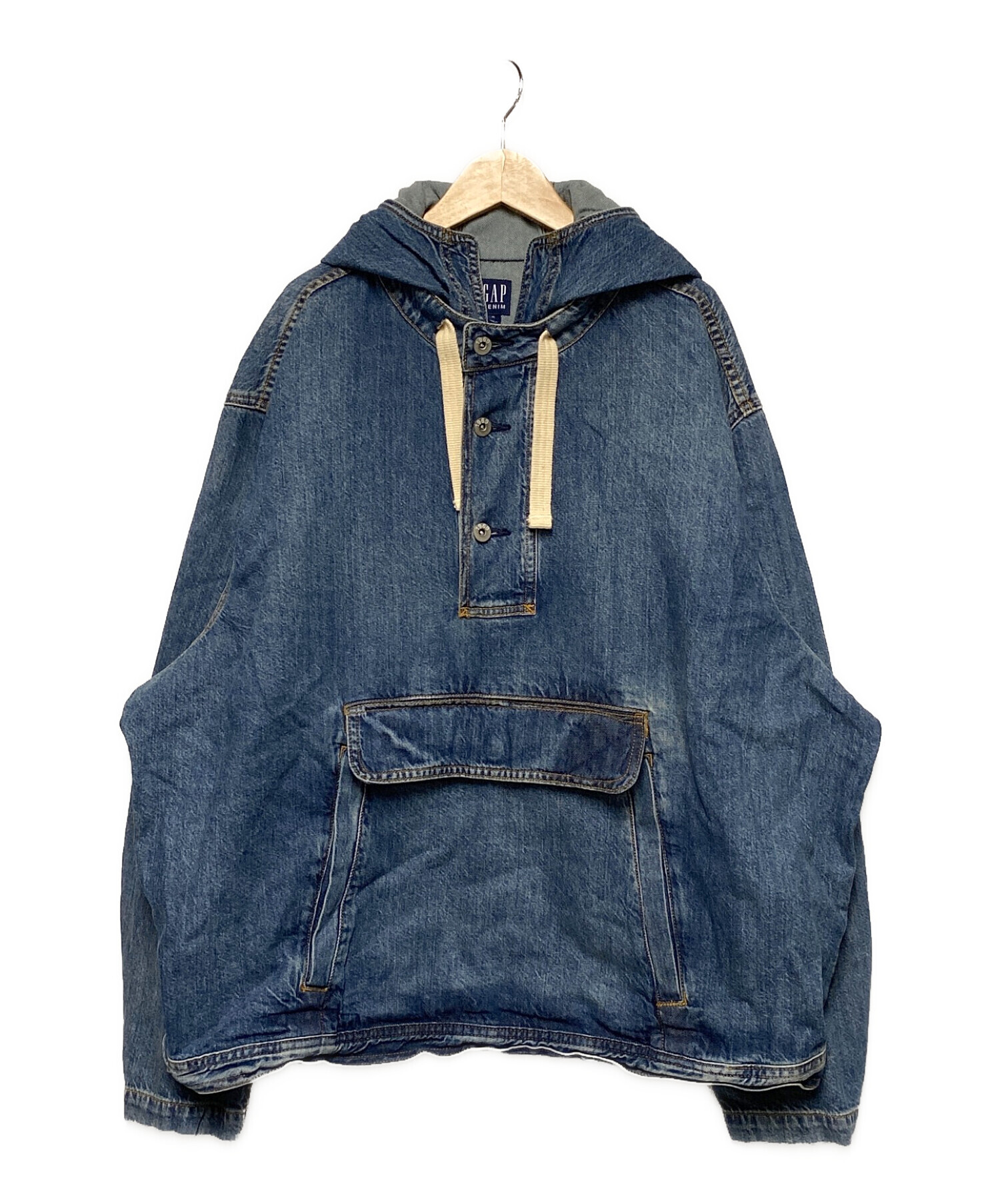 GAP (ギャップ) 21SS 復刻プルオーバーデニムアノラック インディゴ サイズ:XL 未使用品