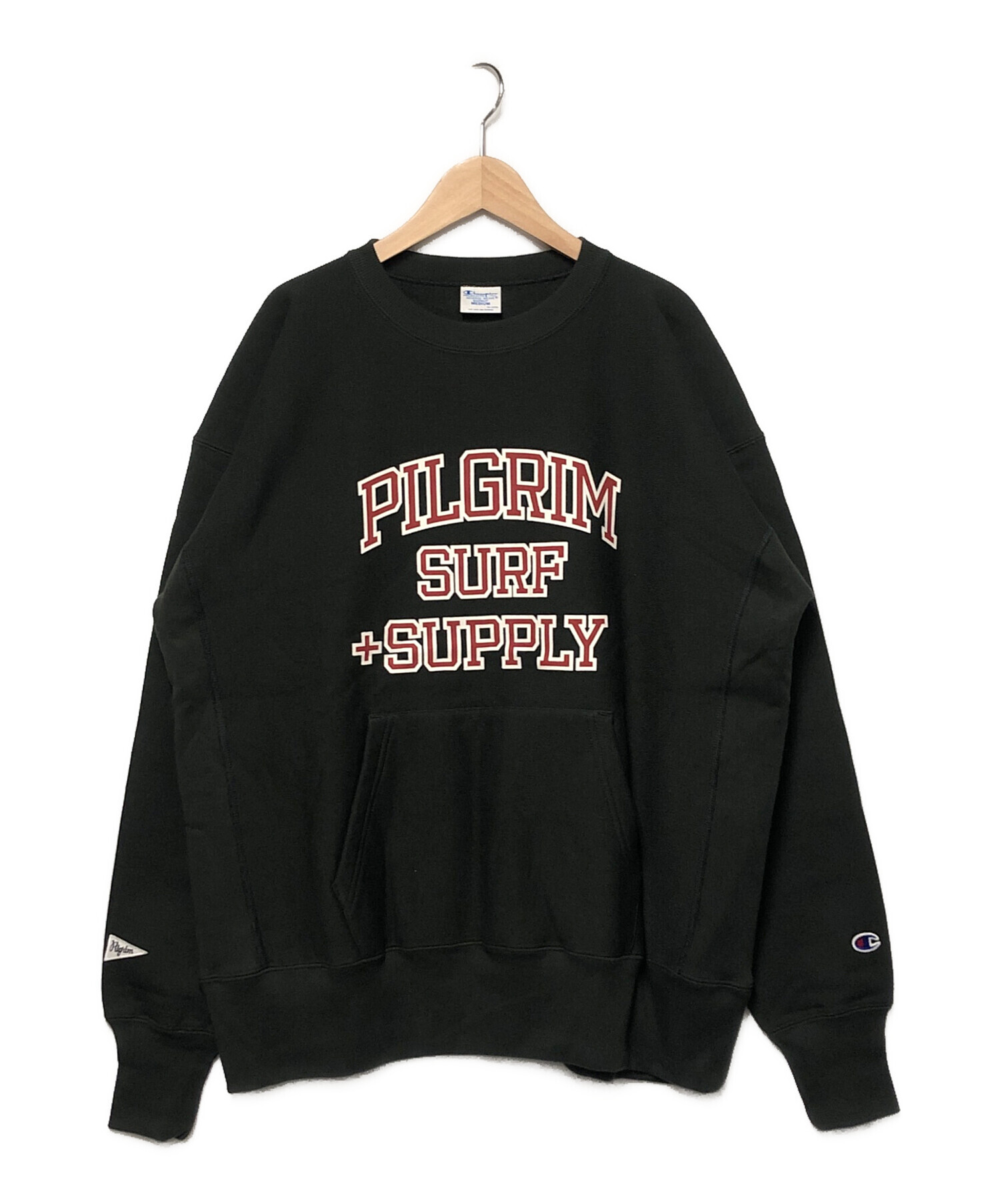 中古・古着通販】Champion REVERSE WEAVE (チャンピオン リバース ウィーブ) Pilgrim Surf+Supply (ピルグリム  サーフサプライ) 24AW カンガルーポケットクルーネックスウェット ダークグリーン サイズ:M｜ブランド・古着通販 トレファク公式【TREFAC  FASHION】スマホサイト