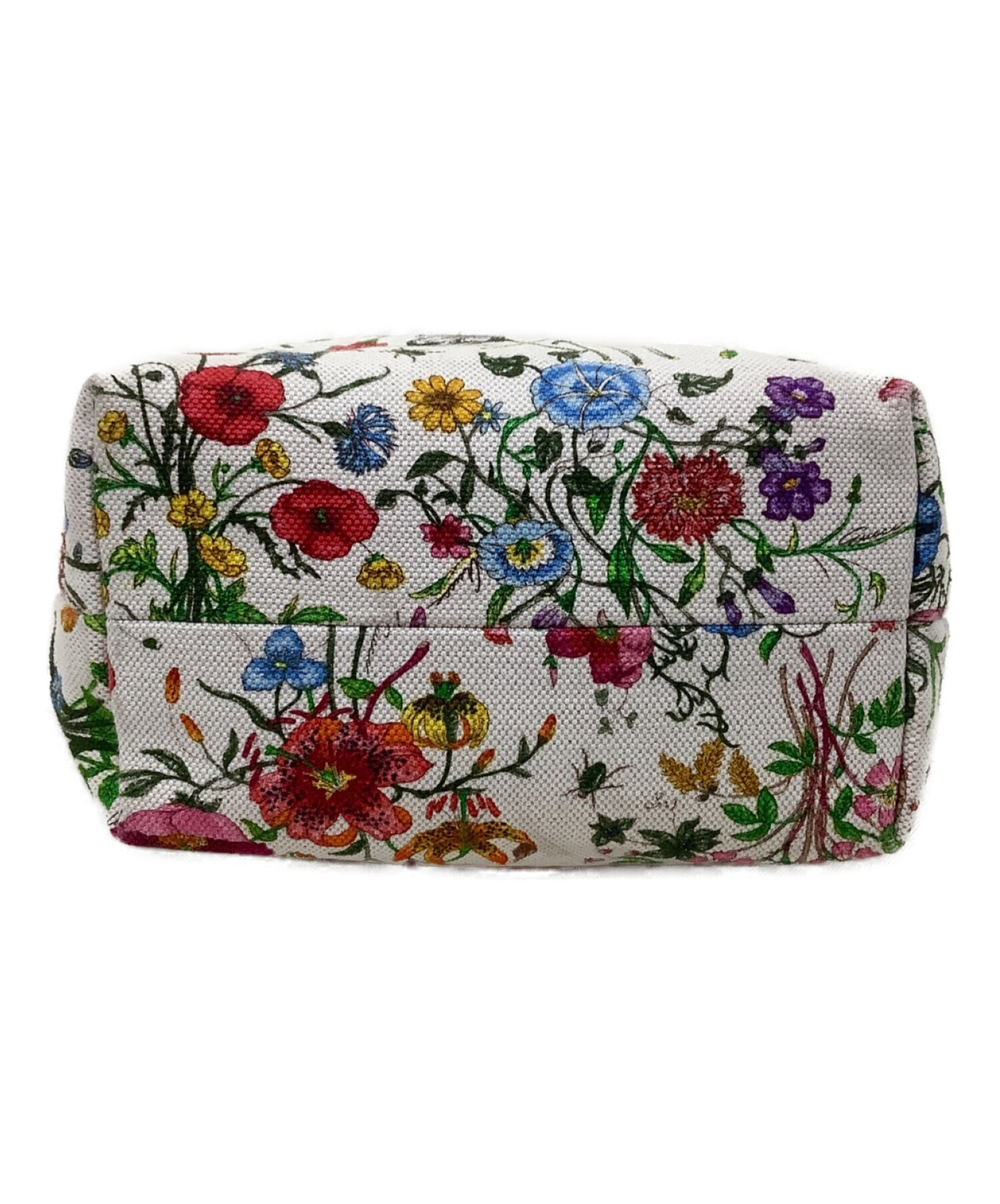 中古・古着通販】GUCCI (グッチ) 花柄トートバッグ ホワイト｜ブランド