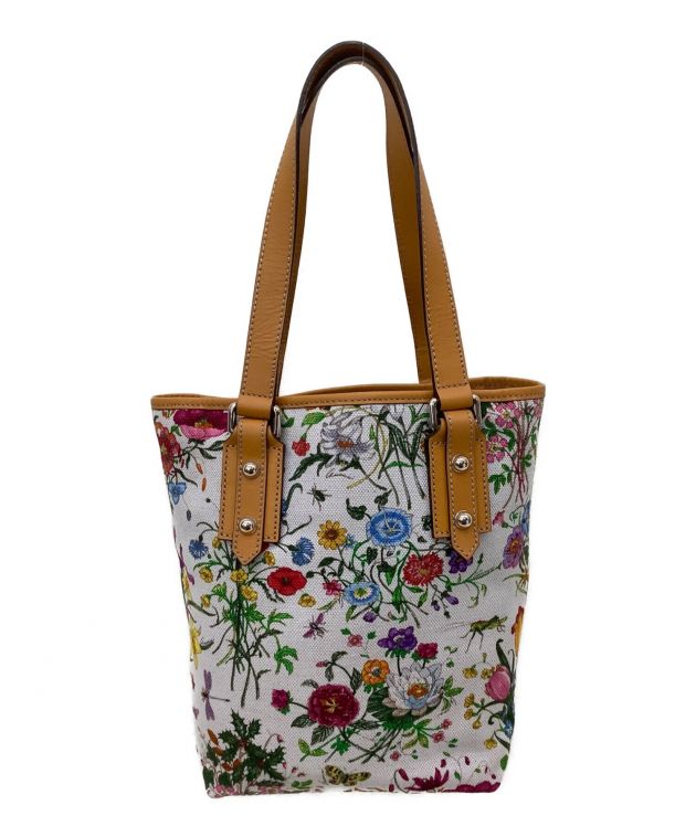 中古・古着通販】GUCCI (グッチ) 花柄トートバッグ ホワイト｜ブランド・古着通販 トレファク公式【TREFAC FASHION】スマホサイト