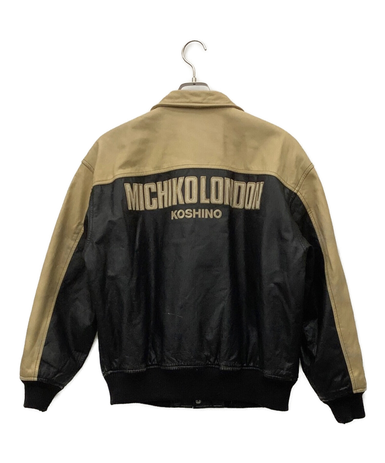 MICHIKO LONDON (ミチコロンドン) ヴィンテージレザージャケット ブラウン×ブラック サイズ:L
