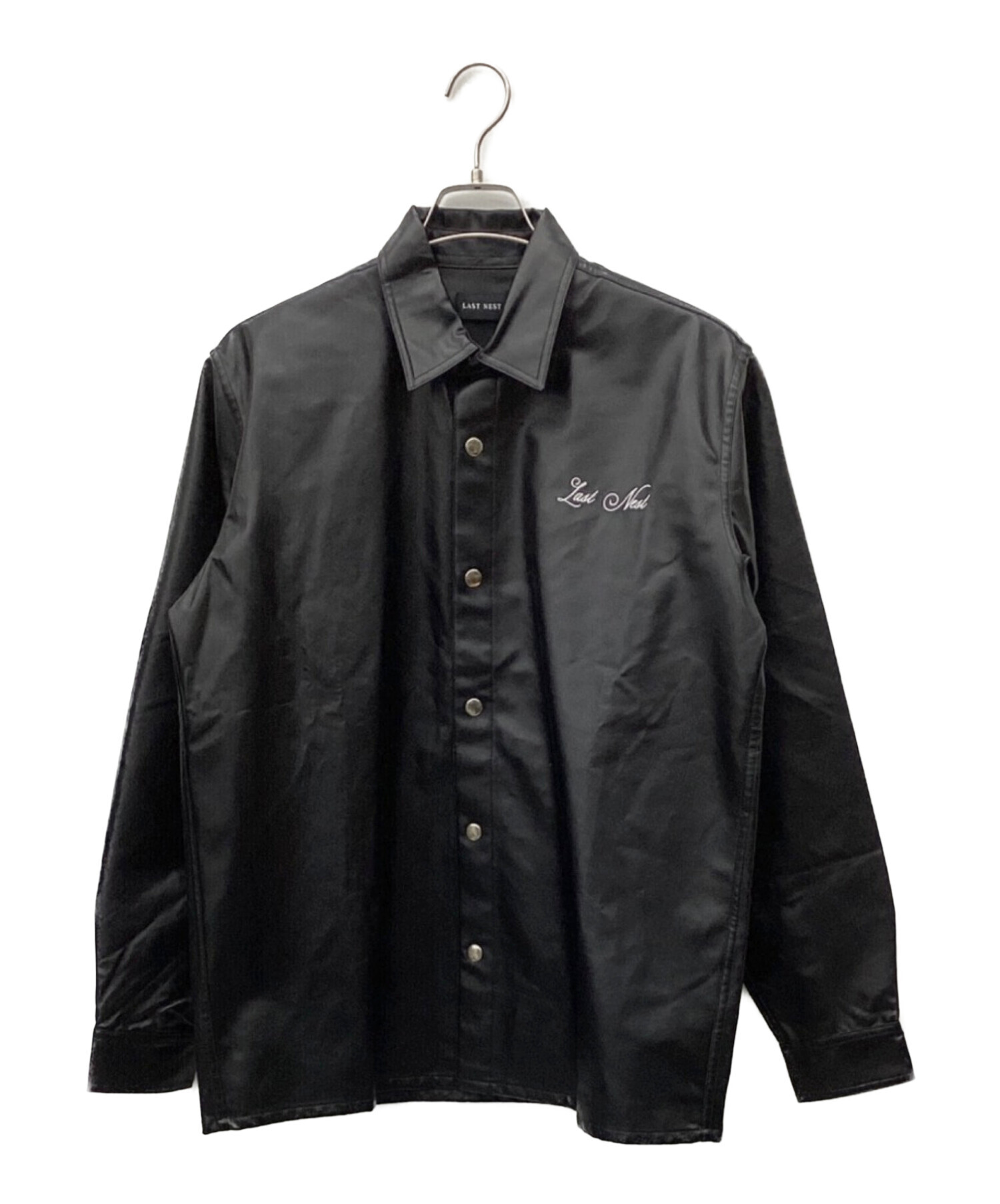LAST NEST (ラストネスト) フェイクレザーシャツ ブラック サイズ:L 未使用品
