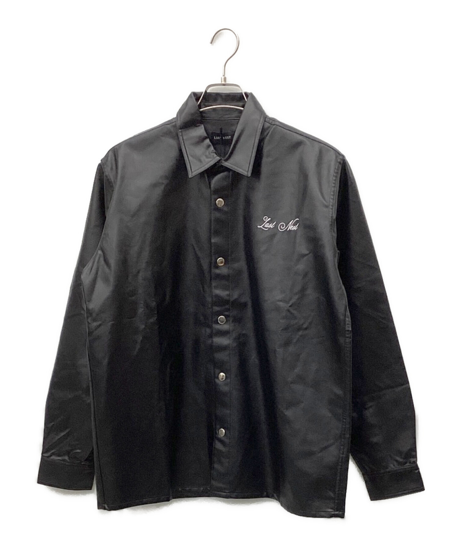 LAST NEST (ラストネスト) フェイクレザーシャツ ブラック サイズ:L 未使用品
