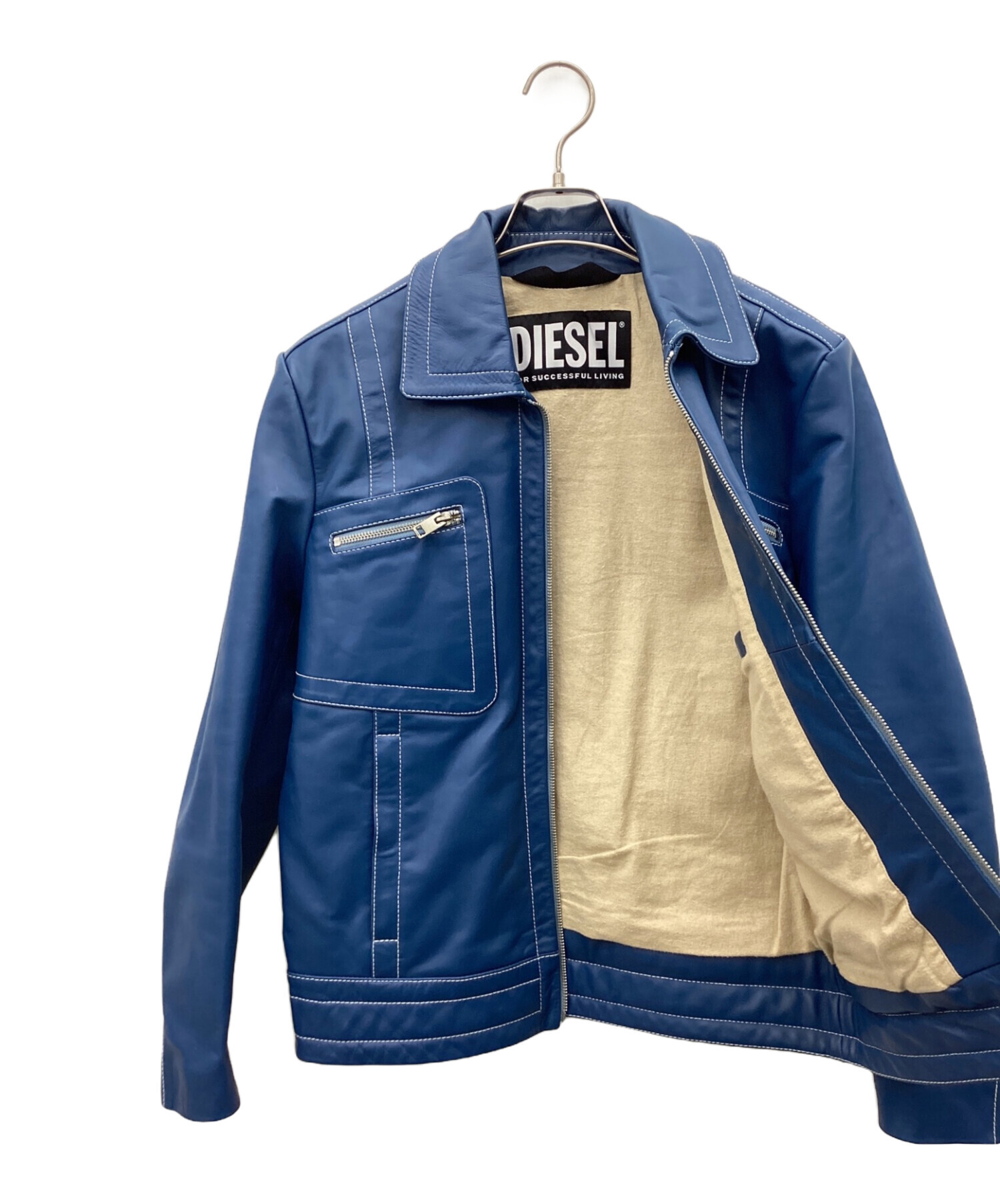 中古・古着通販】DIESEL (ディーゼル) シングルレザージャケット 