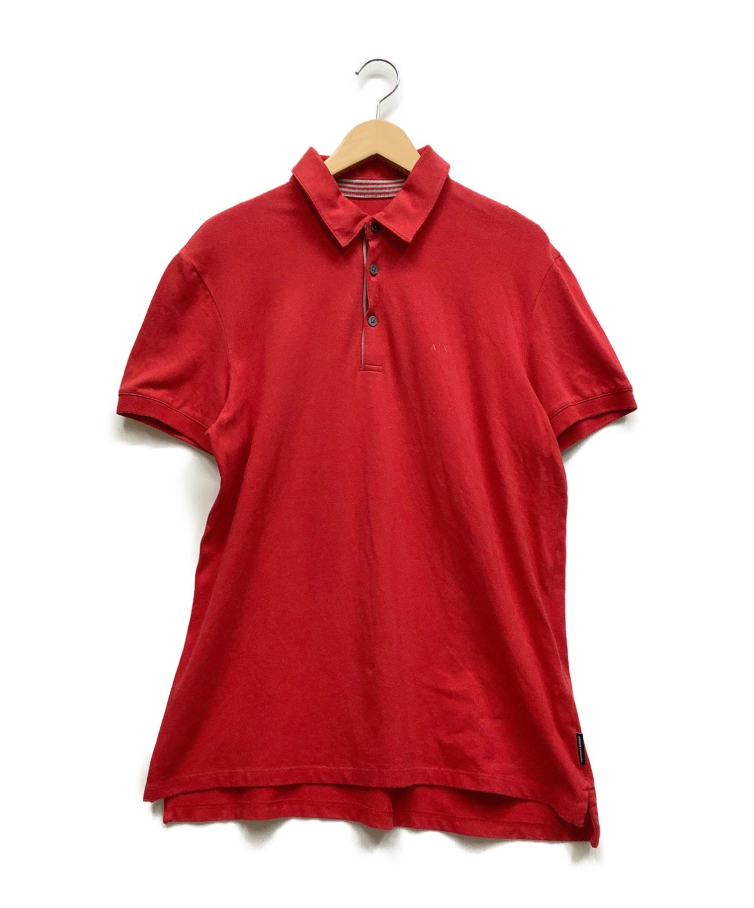 ARMANI EXCHANGE (アルマーニエクスチェンジ) ポロシャツ レッド サイズ:L